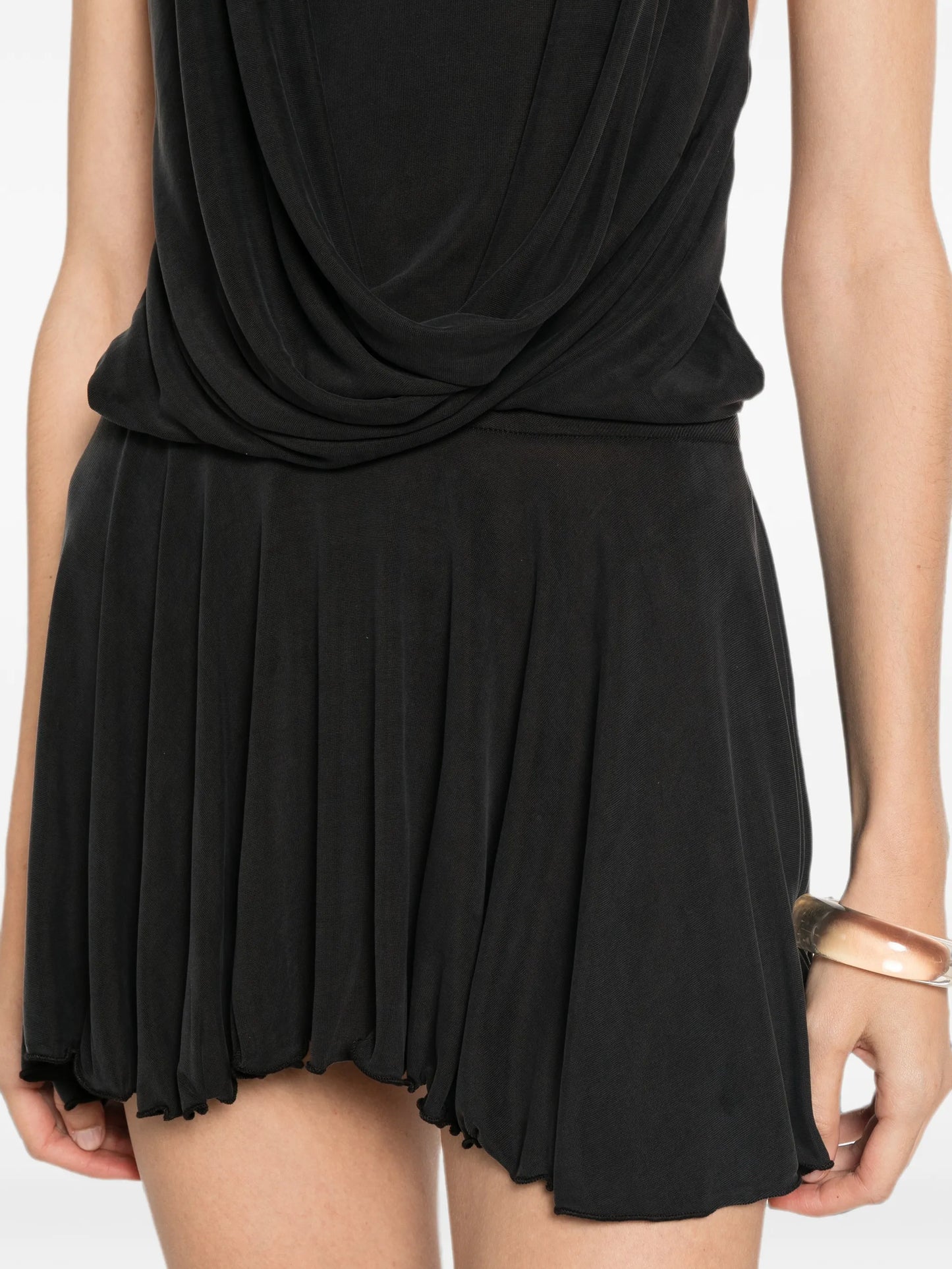 Soma draped open-back mini dress