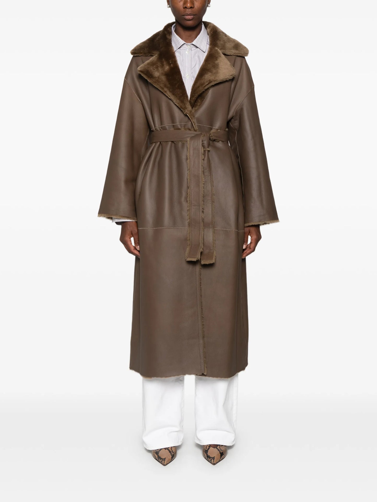 rien reversible shearling coat