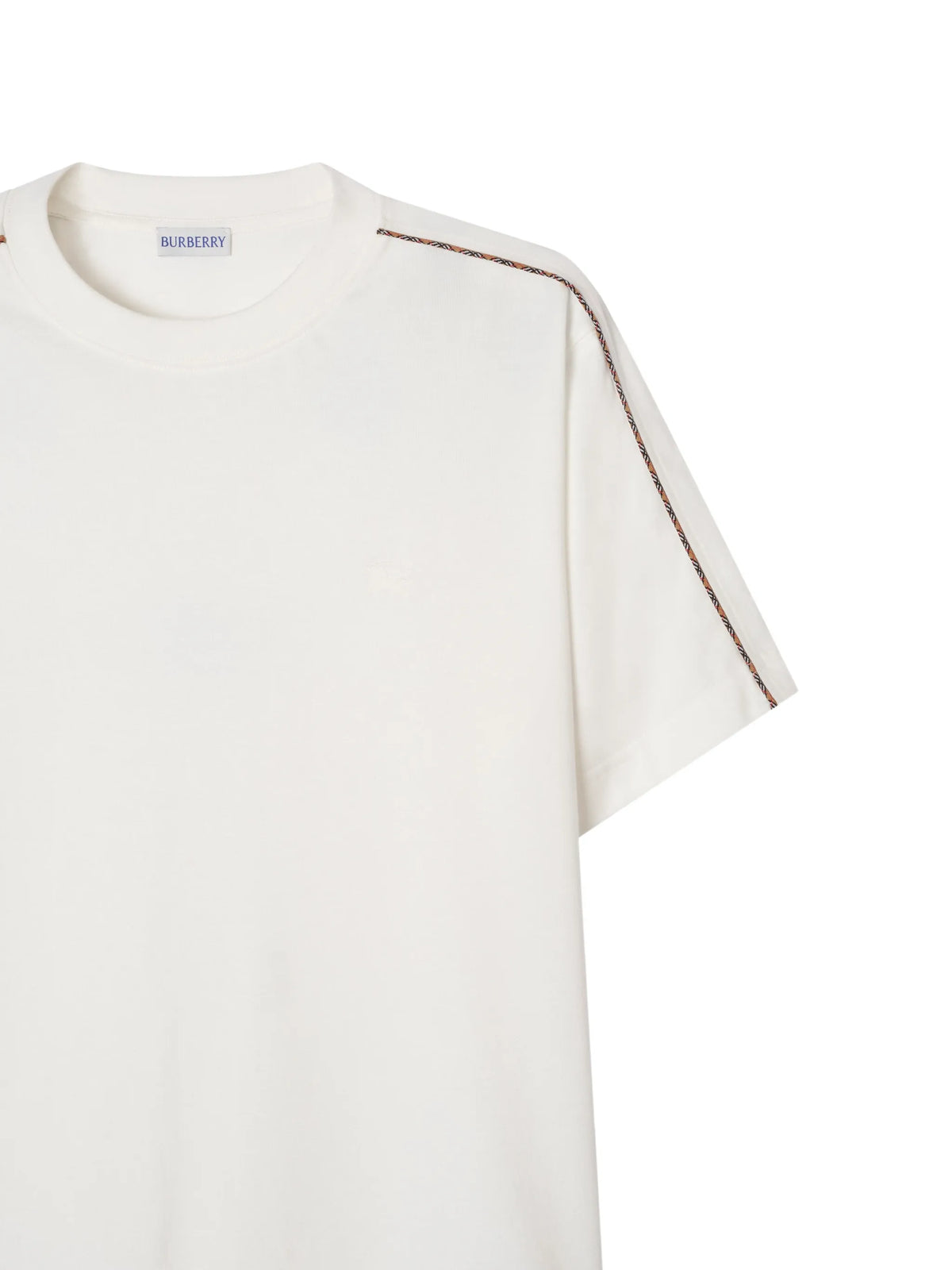Check piping cotton T-shirt