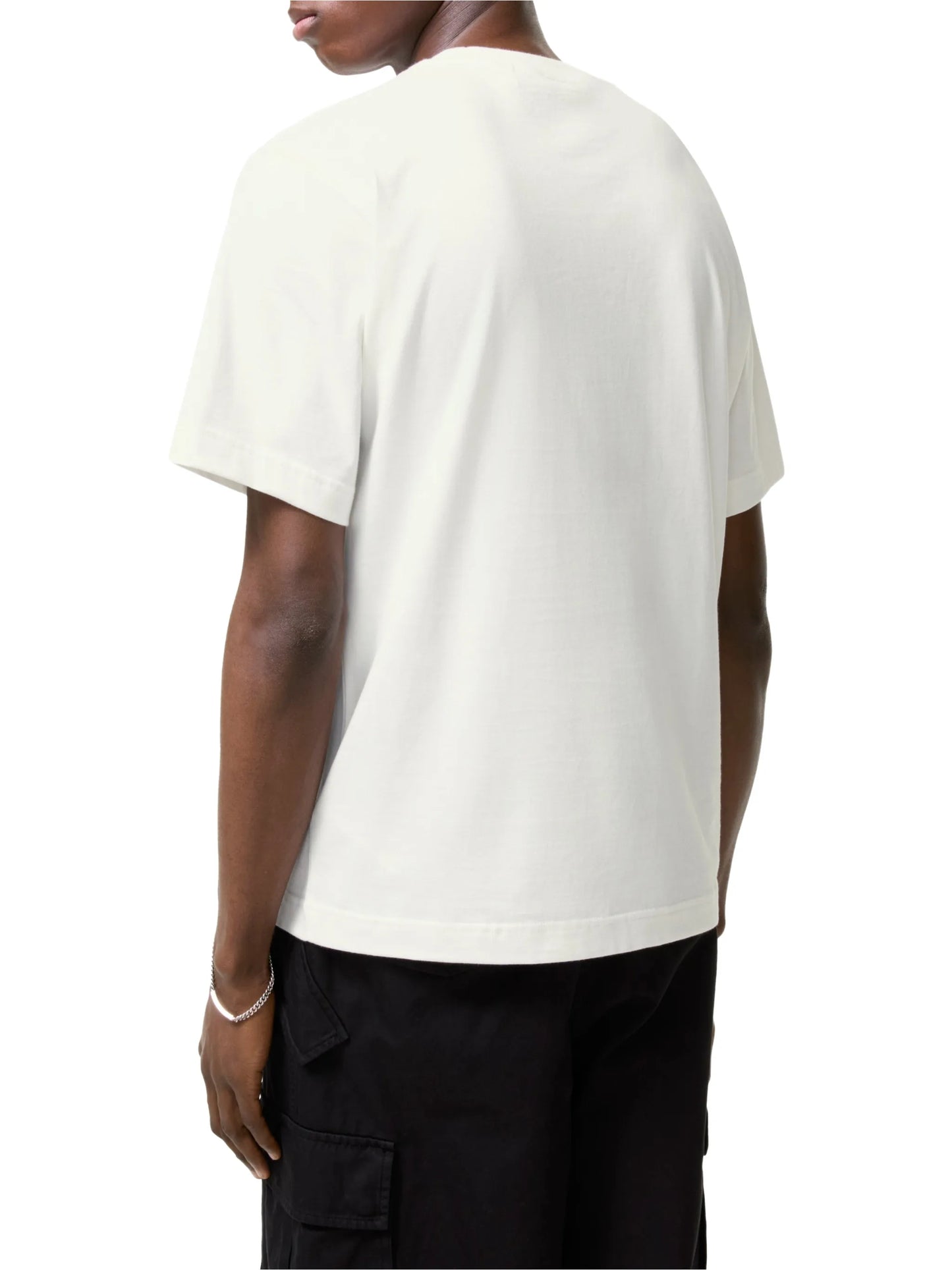 Check-flag cotton T-shirt