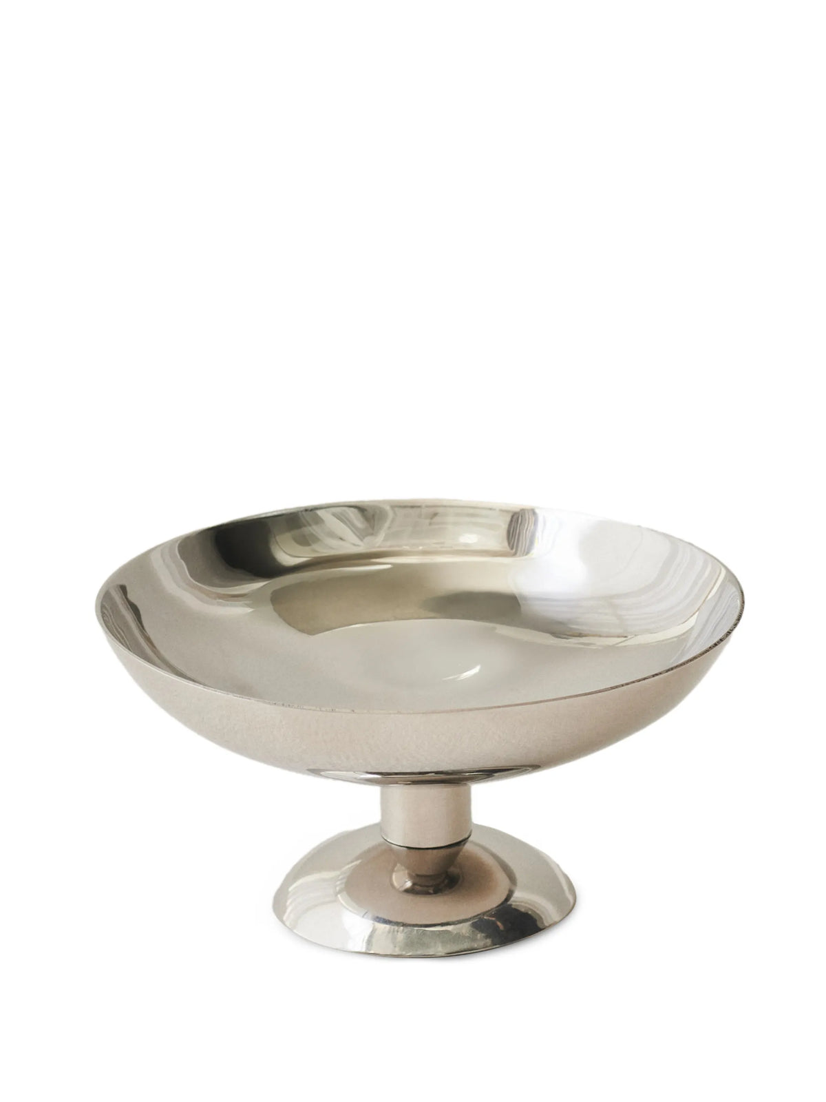 polished stainless-steel low champagne coupe