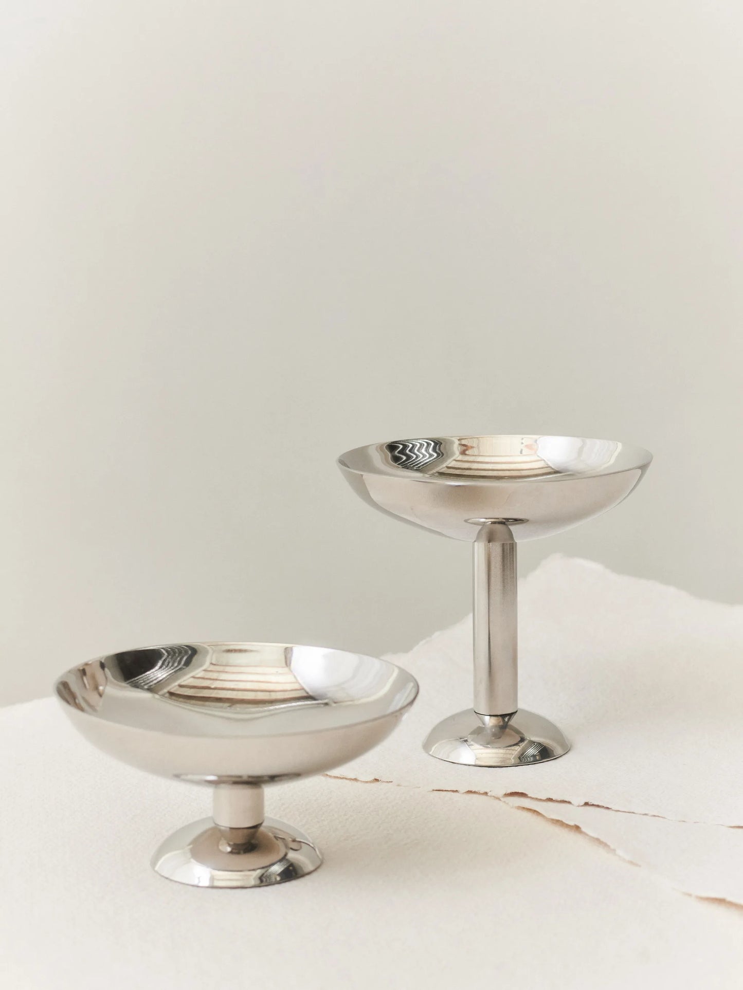 polished-finish tall champagne coupe