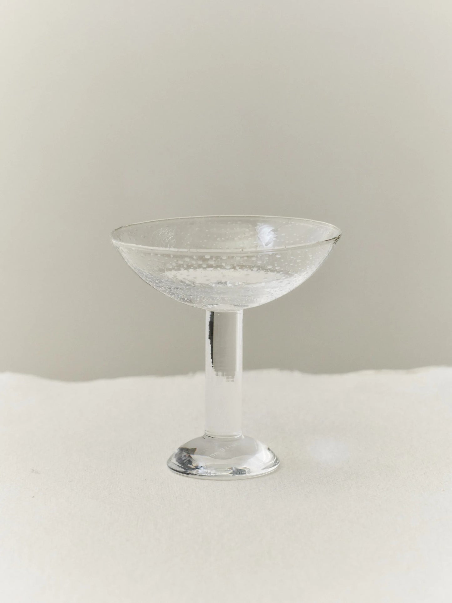 bubble glass champagne coupe