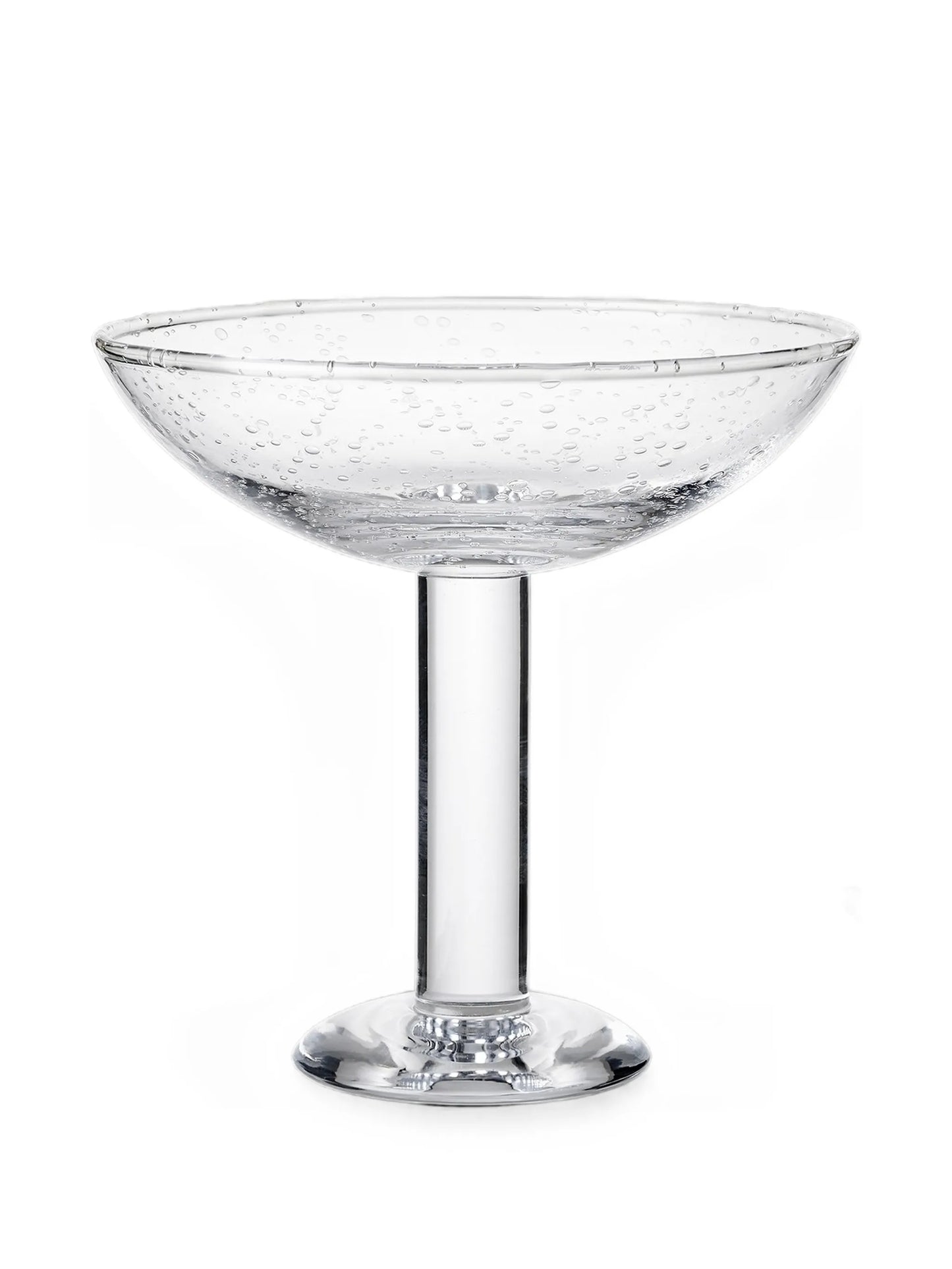 bubble glass champagne coupe