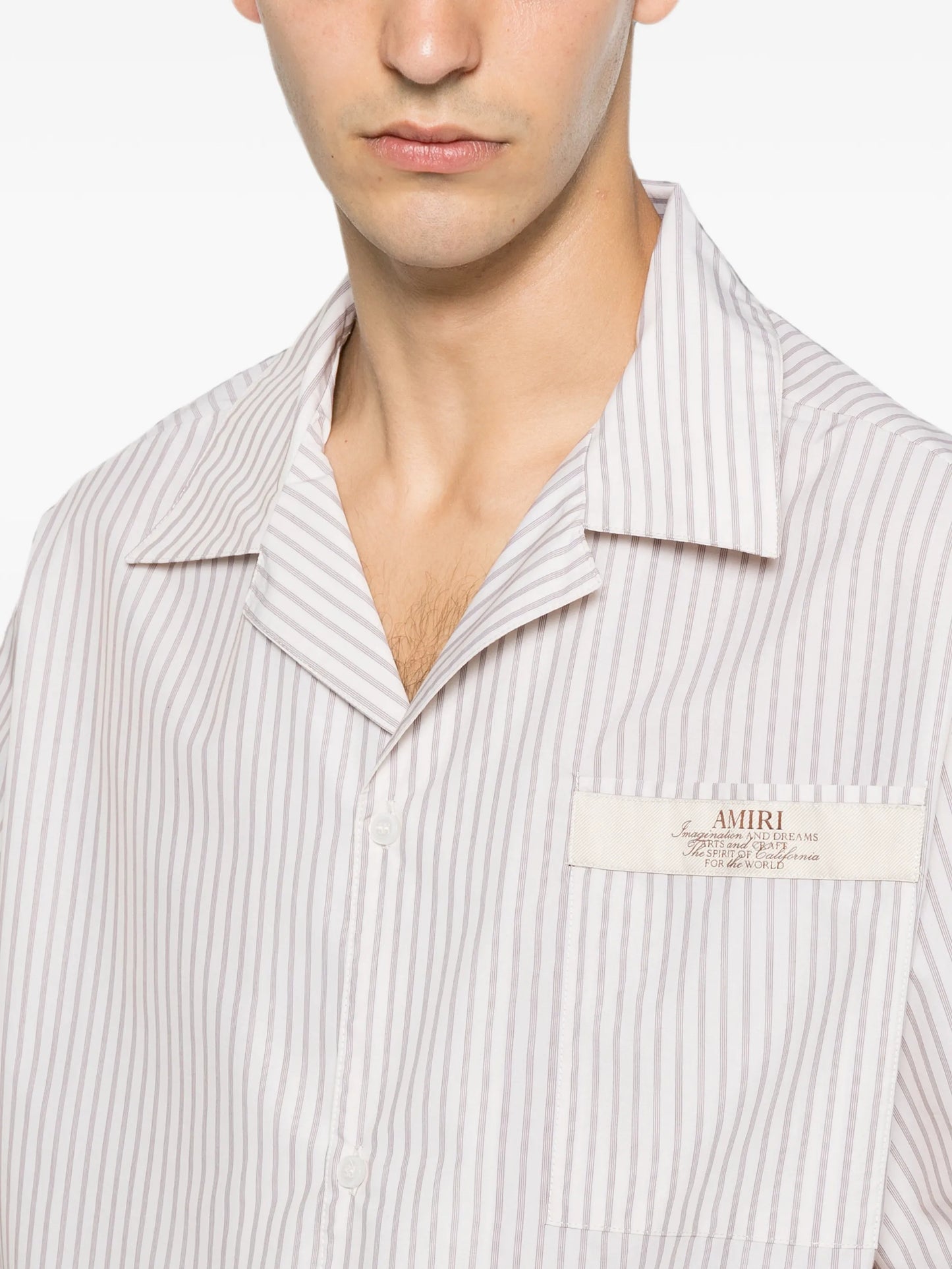 striped short-sleeve shirt