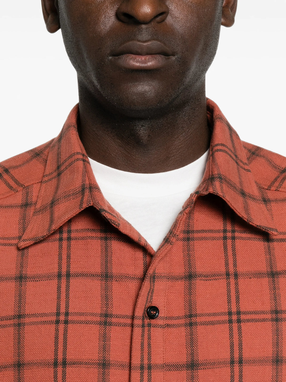 sequin-palm flannel shirt