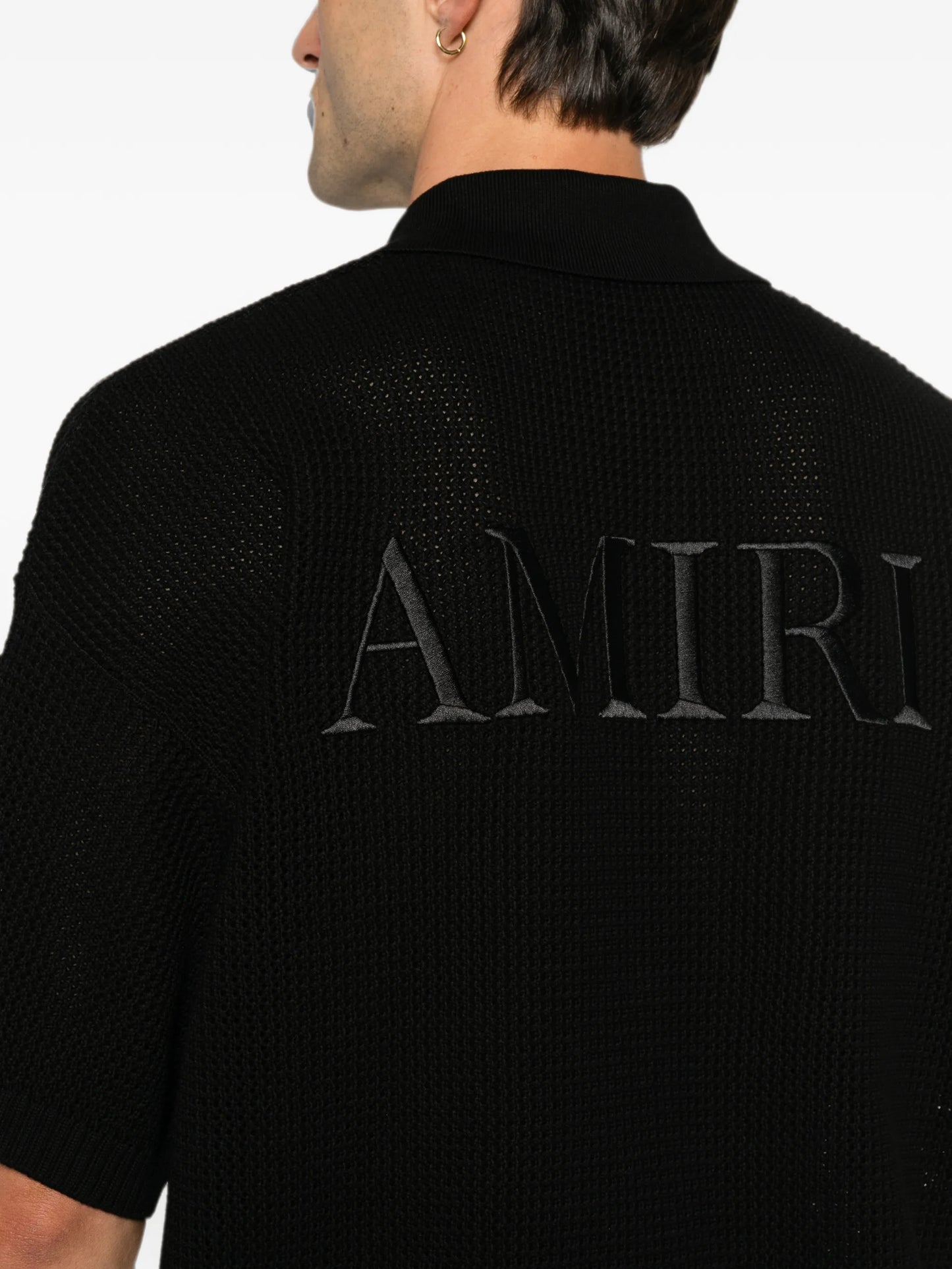 crochet short-sleeve shirt