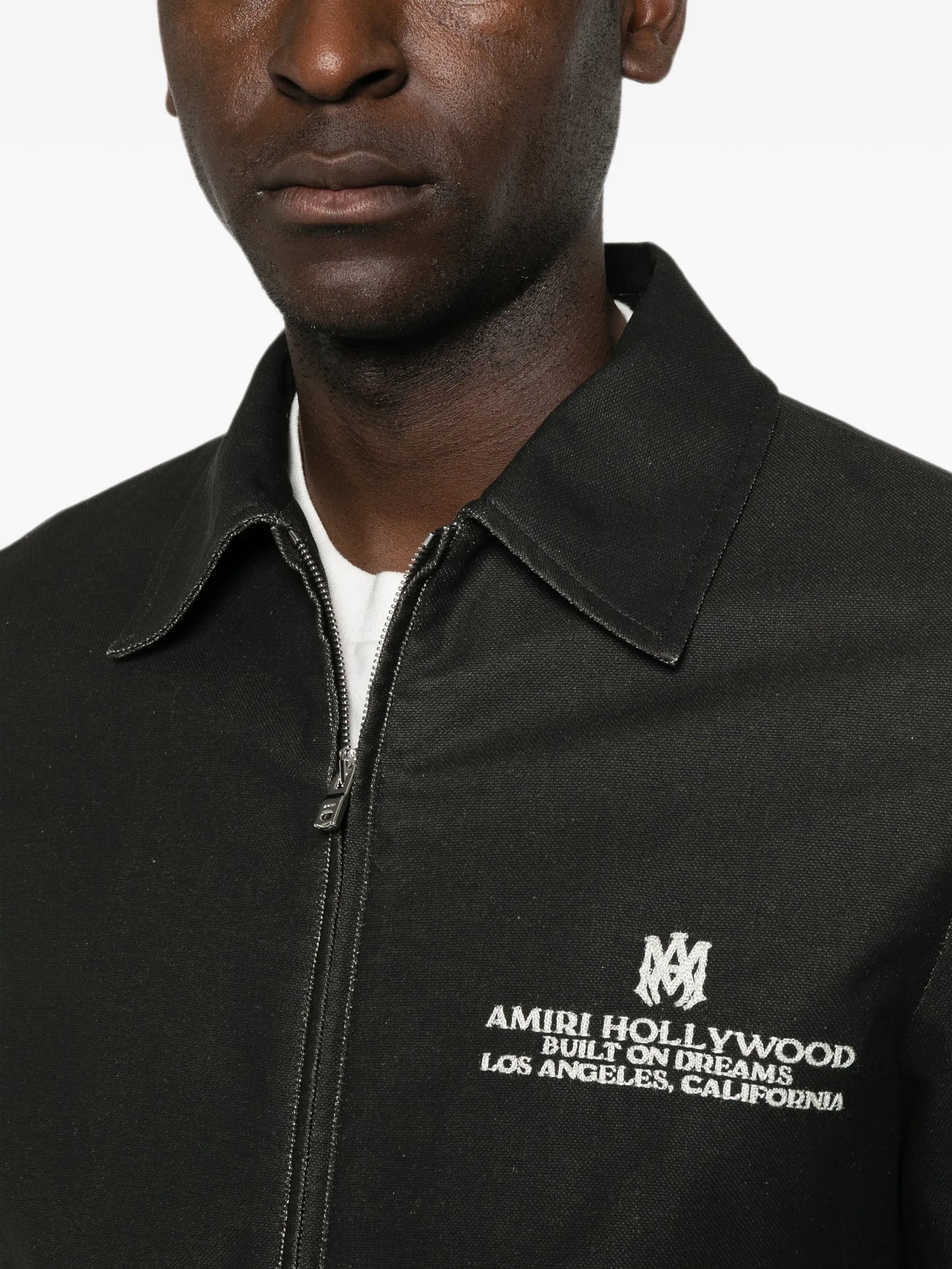 logo-print overshirt