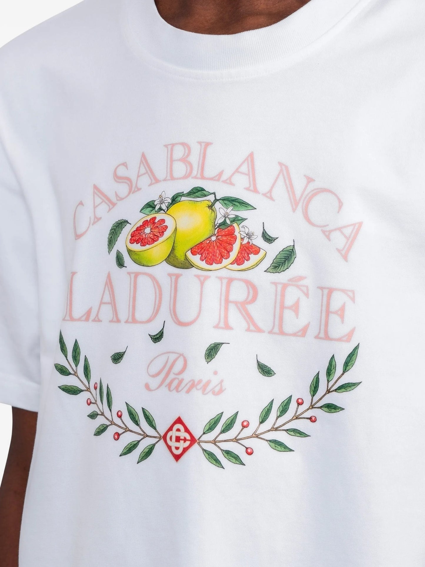 x Casablanca Laduree white short sleeve T‑shirt