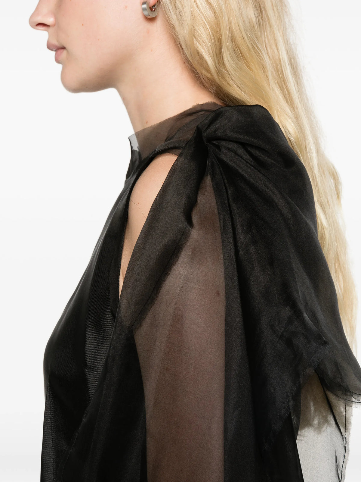 Shift dress black satin