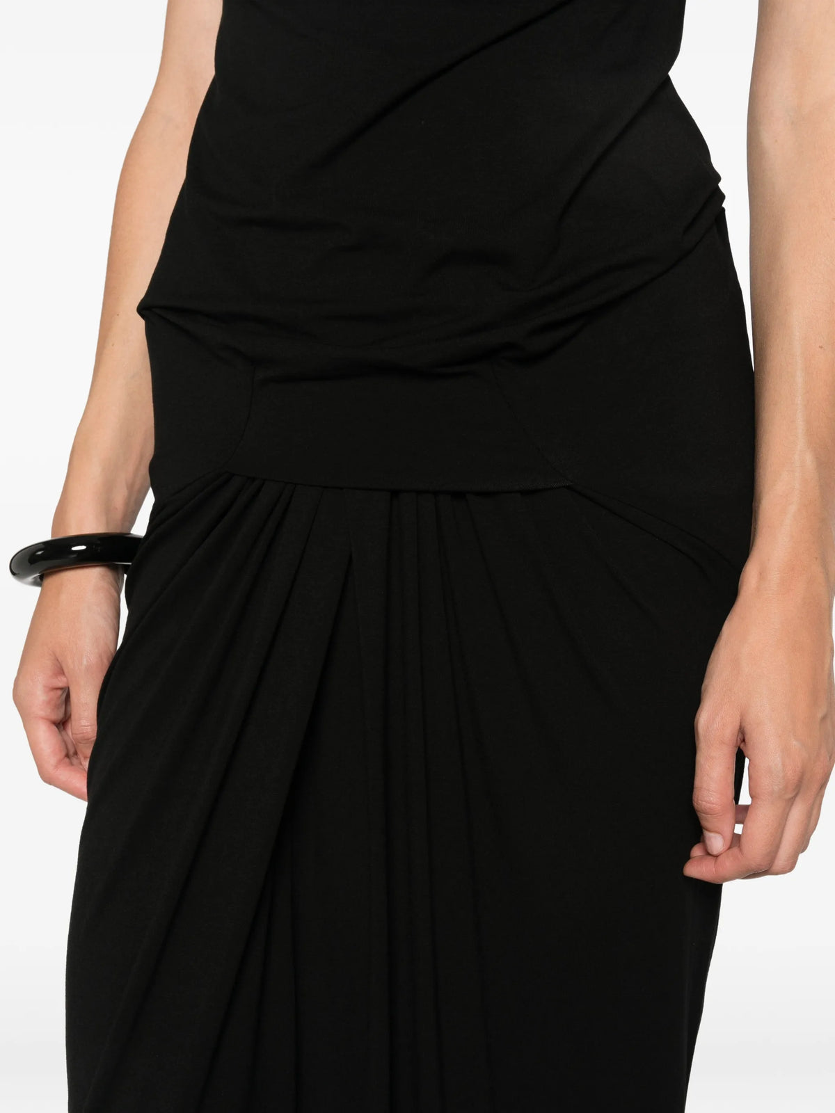 draped sleeveless maxi dress
