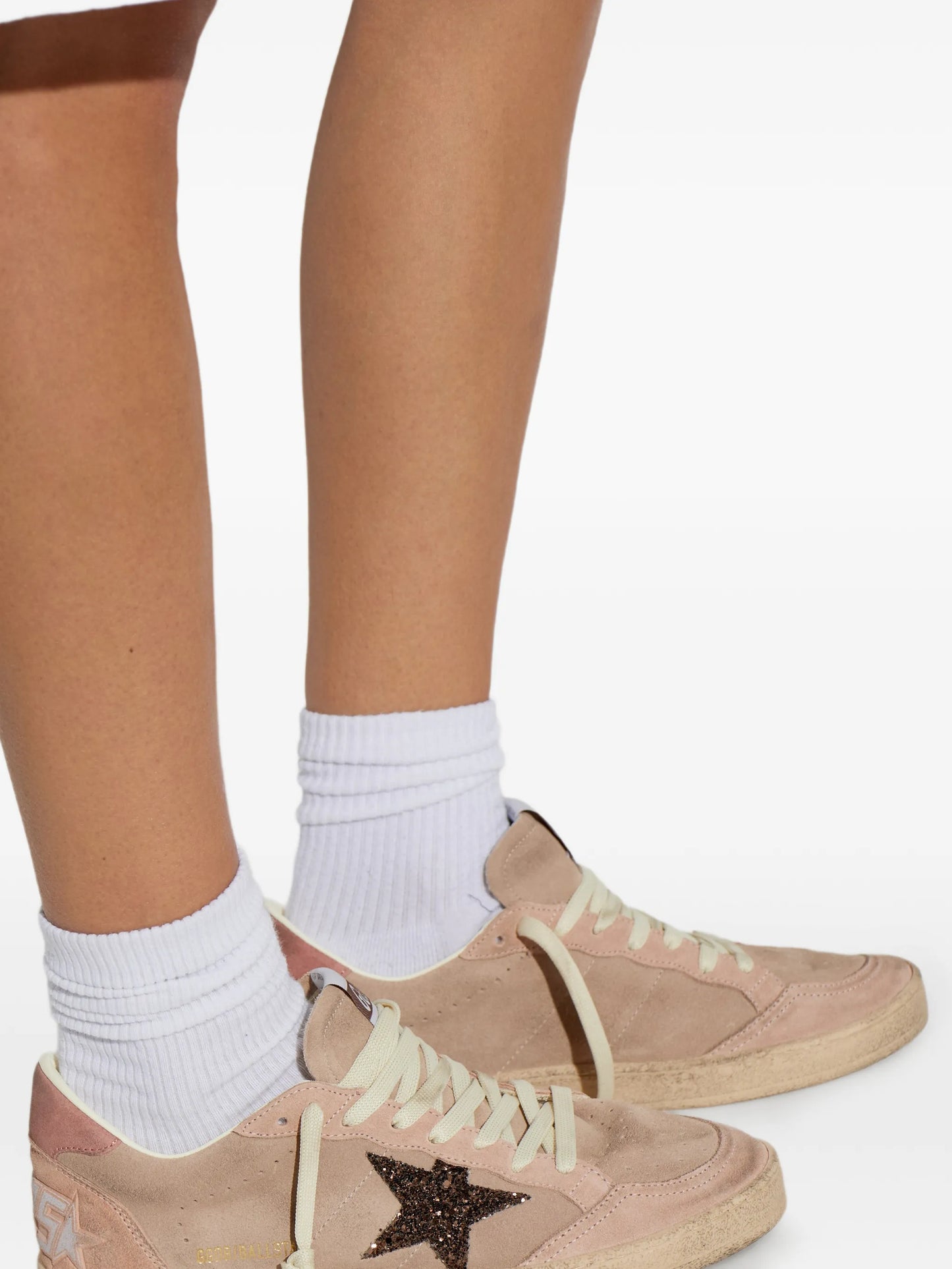 Ball Star glitter-patch sneakers