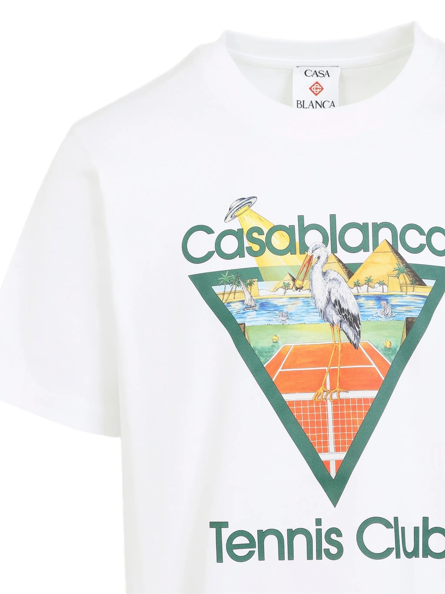 Tennis Club Icon Pyramid Abduction graphic-print organic cotton T-shirt