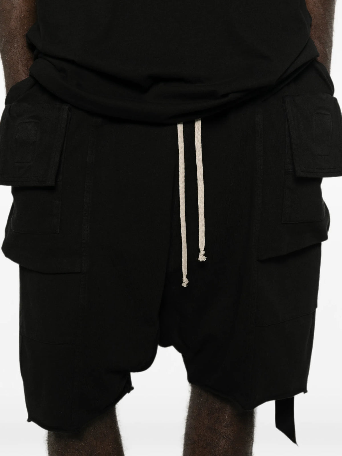 Creatch cargo pods in black compact heay jersey