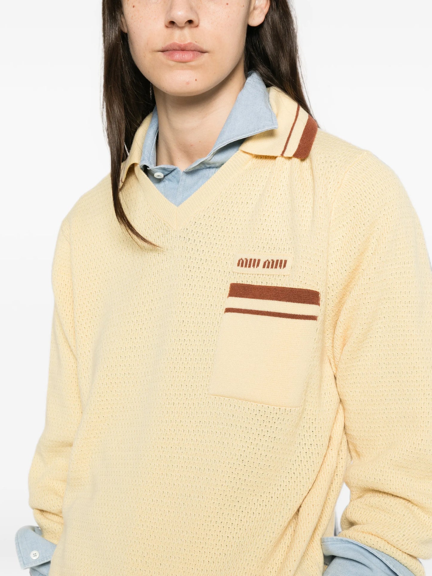 polo-collar sweater