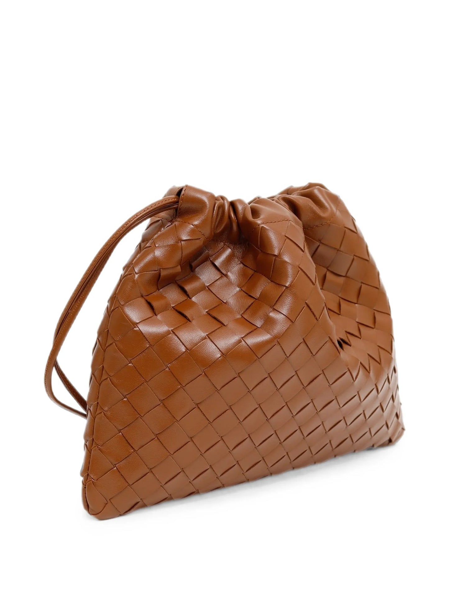 Intrecciato-wave bucket bag