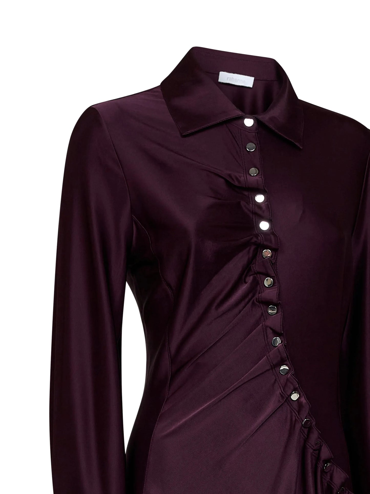 snap-button mini dress
