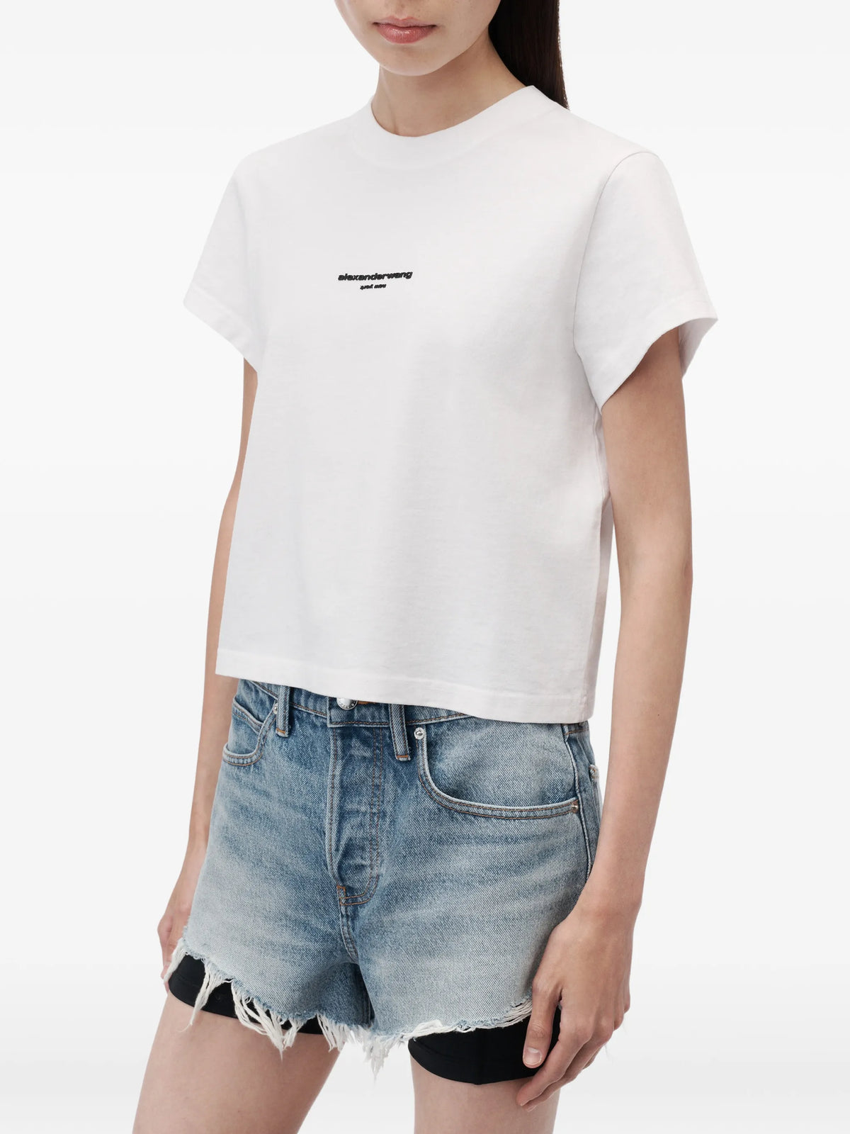 logo print shrunken T-shirt