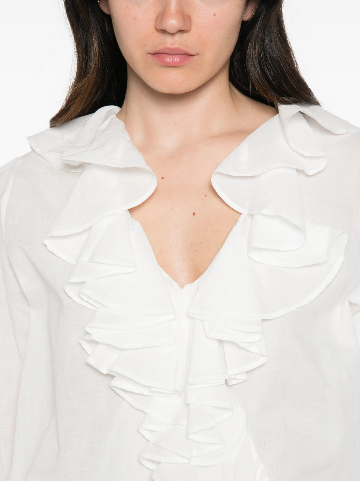 Keep Ypour Edges Soft ruffled V-neck top