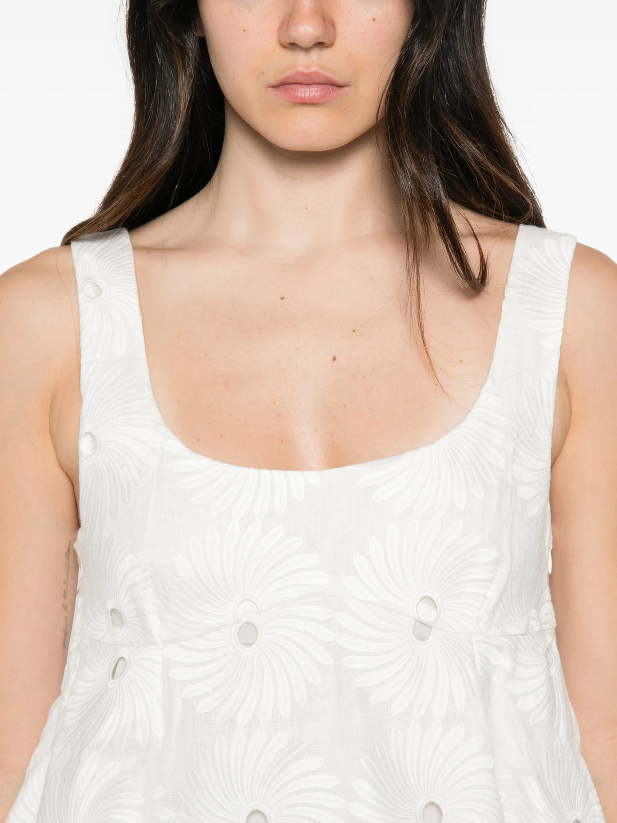 Dress That All Bad Boys Like 2.0 embroidered eyelet-detail mini dress