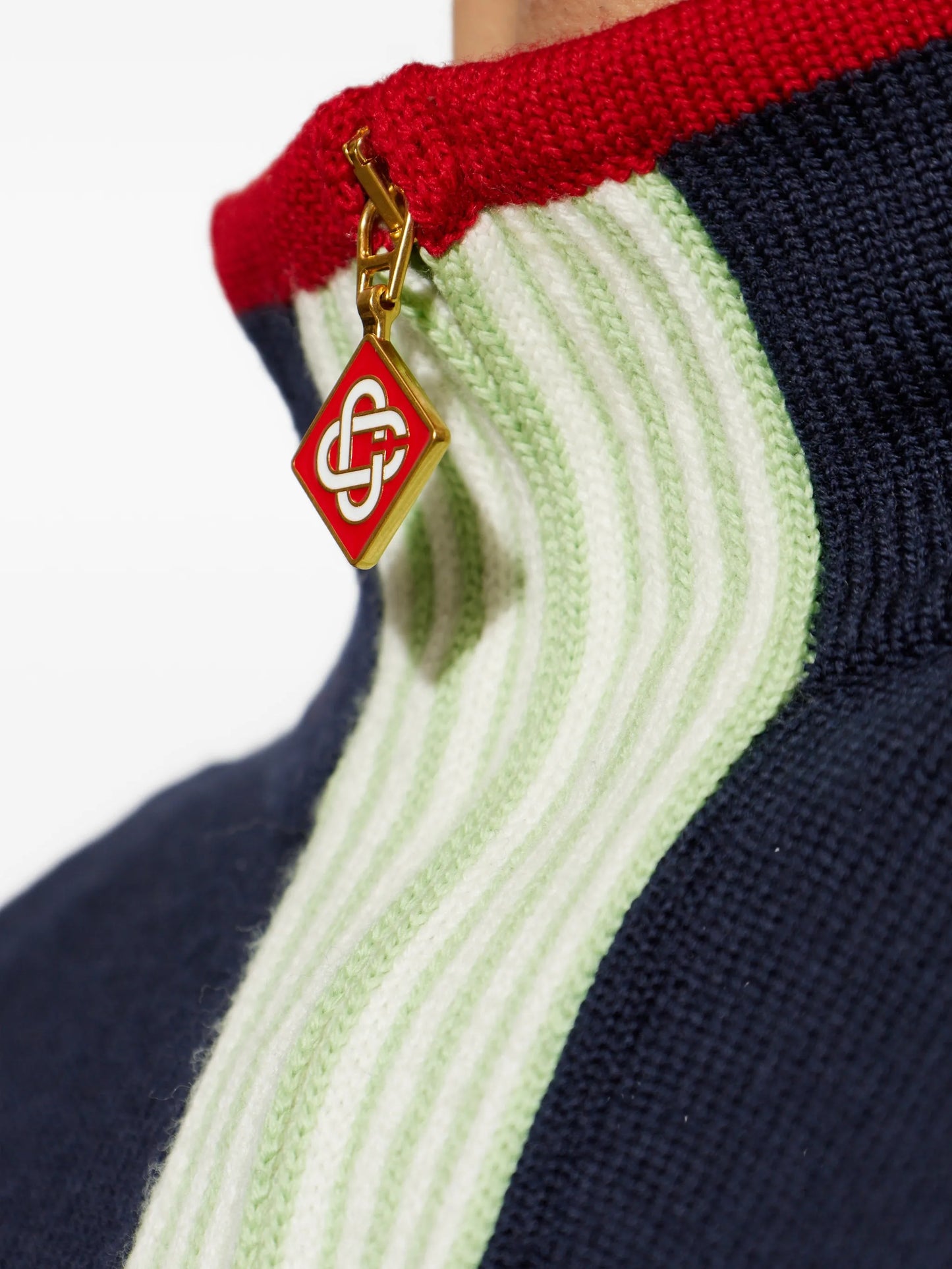 navy merino track jacket