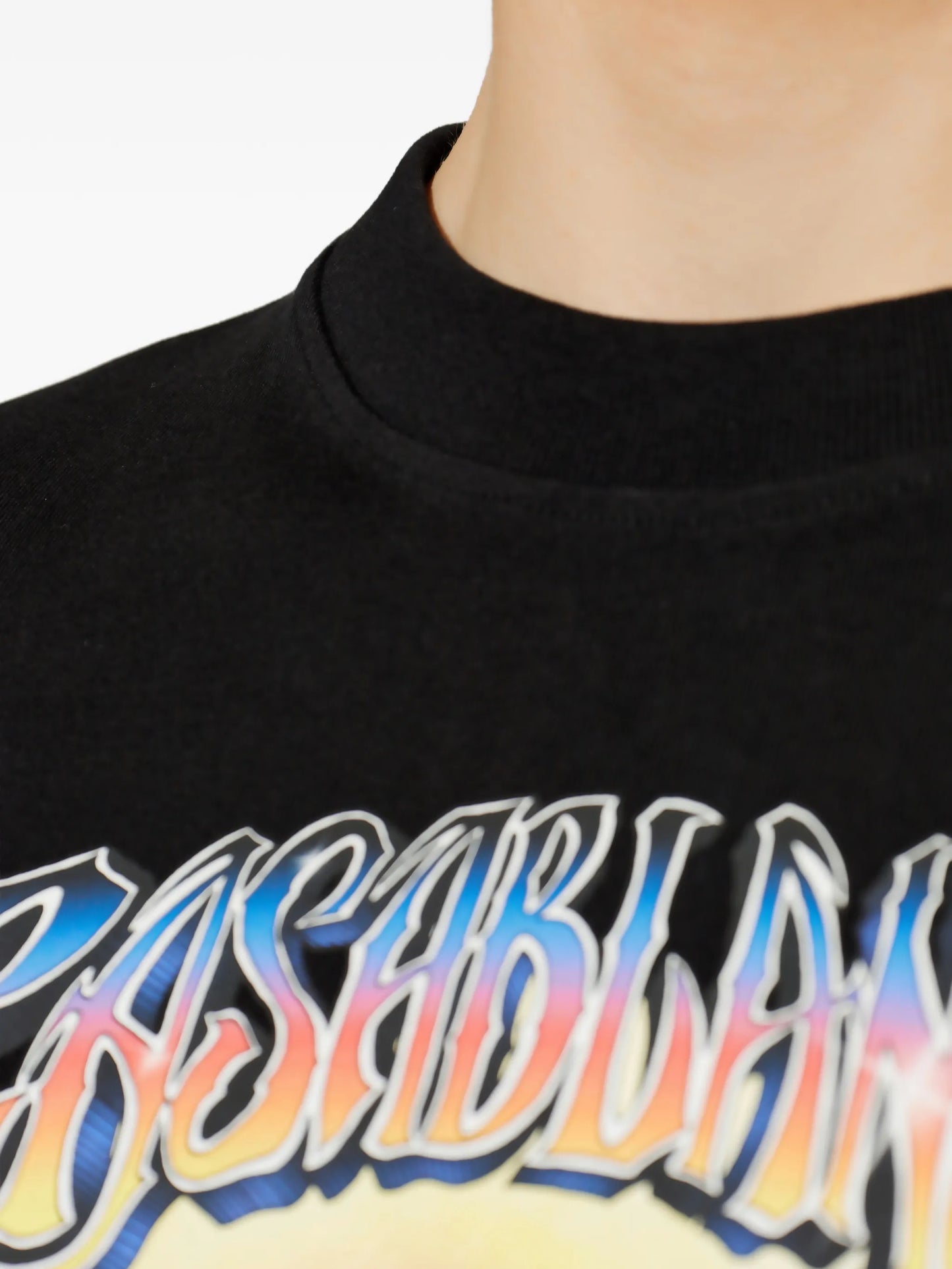 black airspray oversized short sleeve t‑shirt