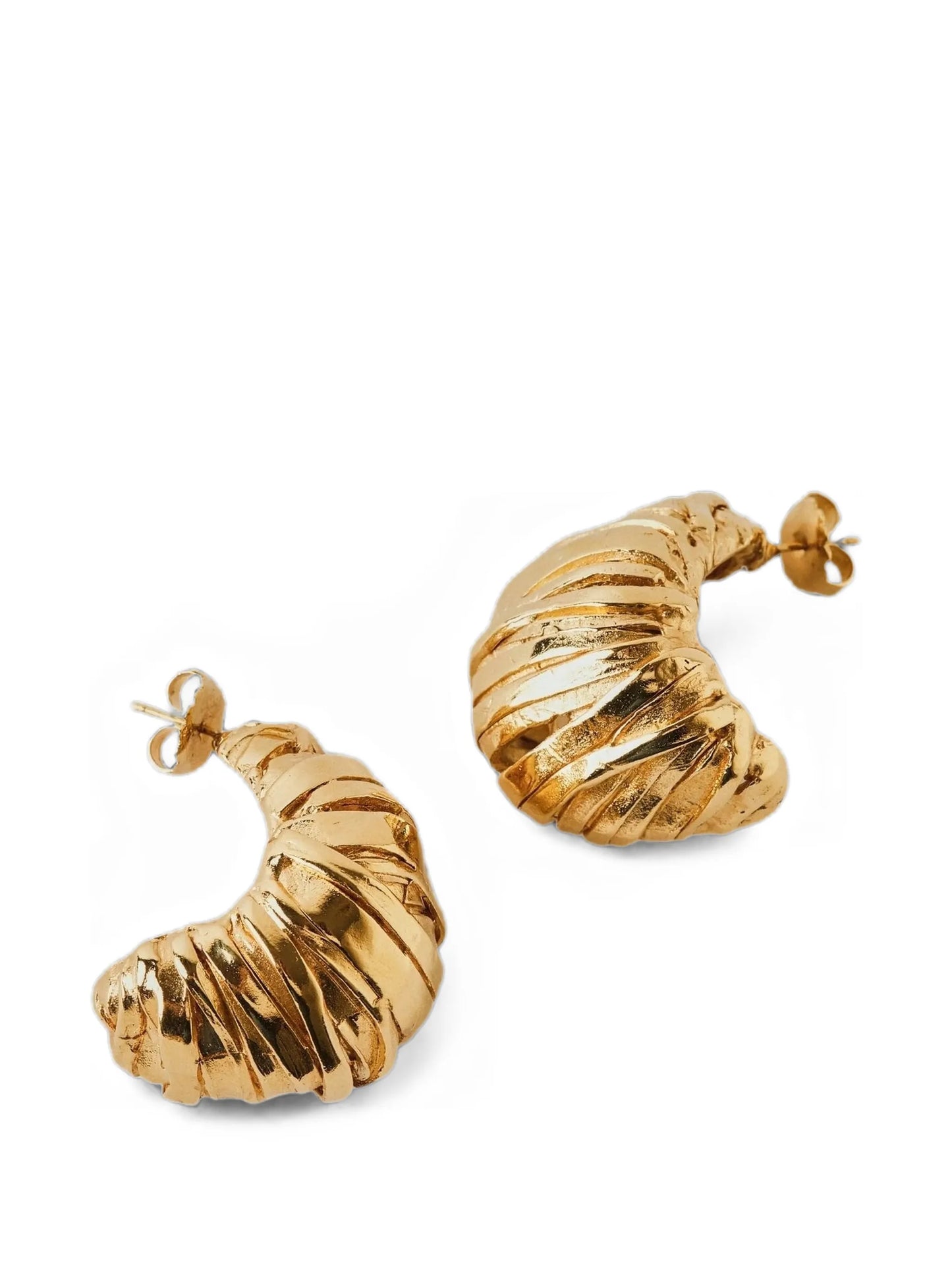 ridged hoop earrings