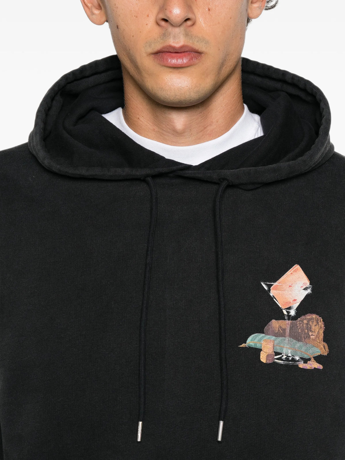 Glass Lion drawstring hoodie