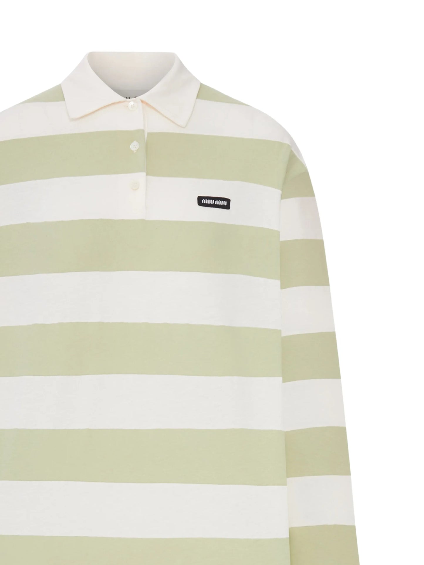 striped jersey polo shirt