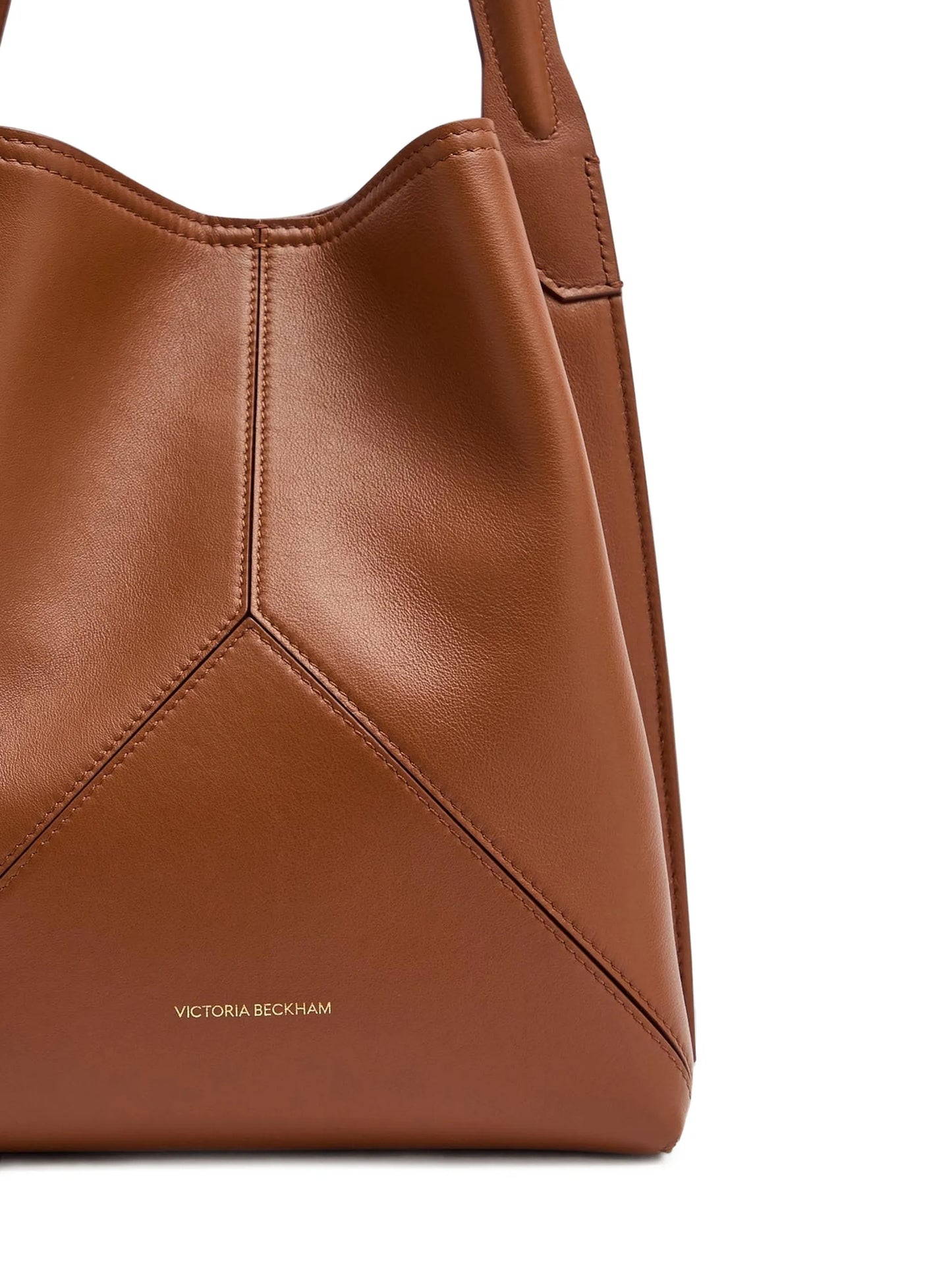 leather panelled bucket bag