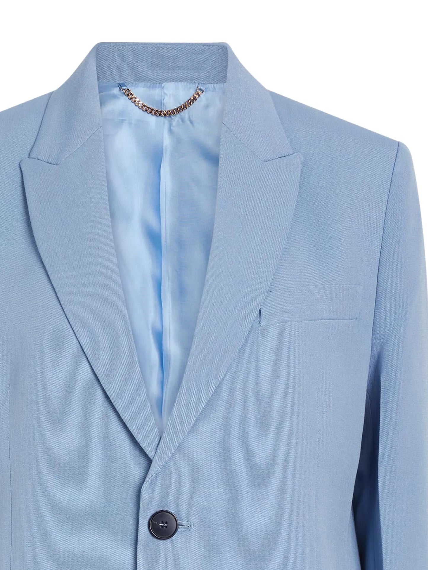 peak-lapel single-breasted jacket