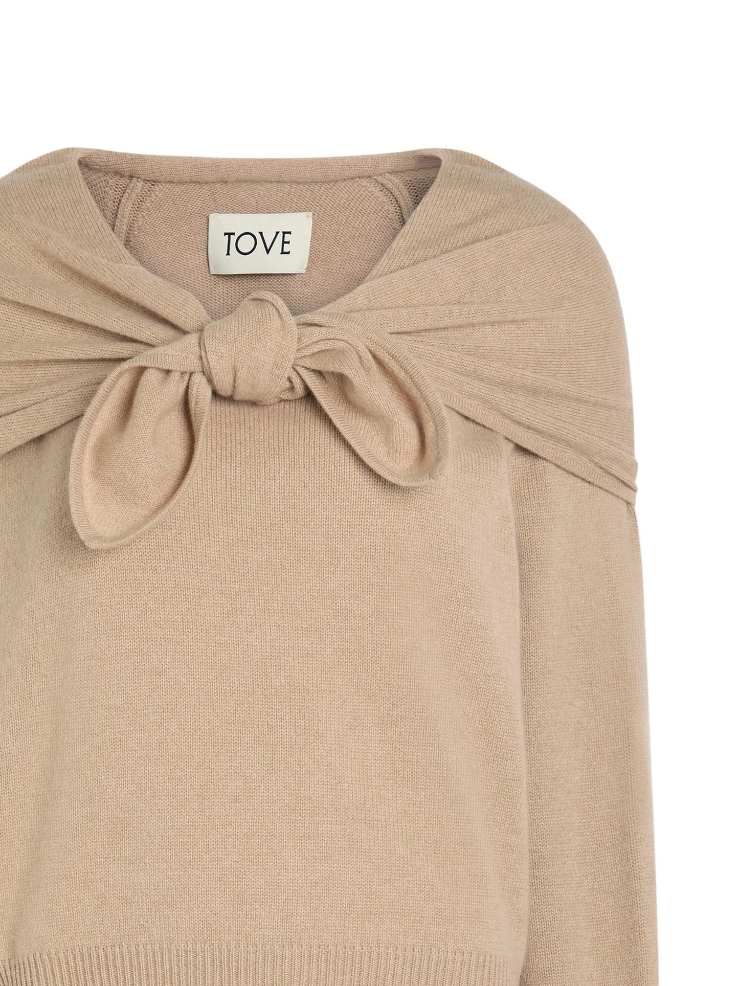 bow-detail knitted jumper