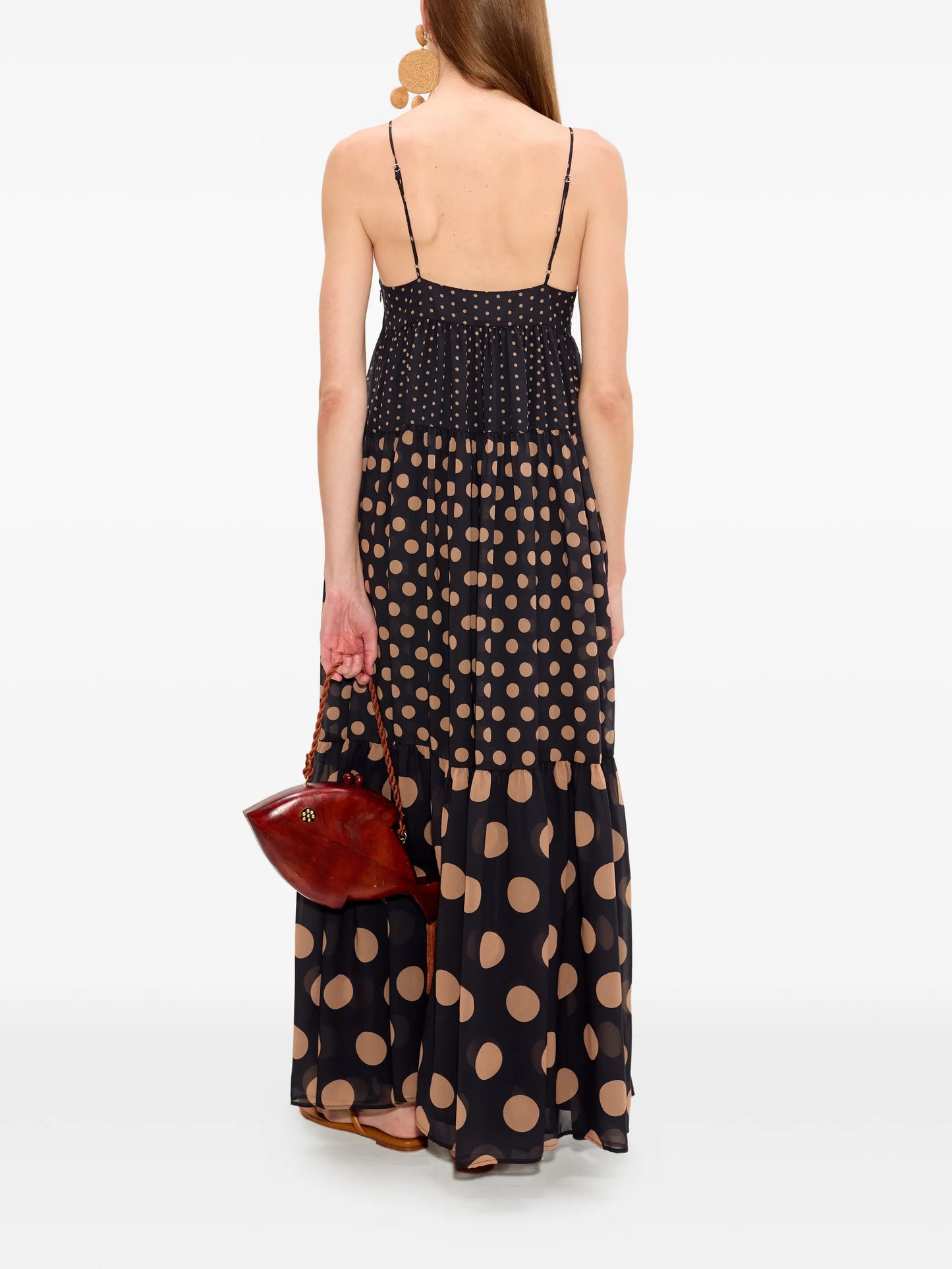 Romi polka-dot maxi dress