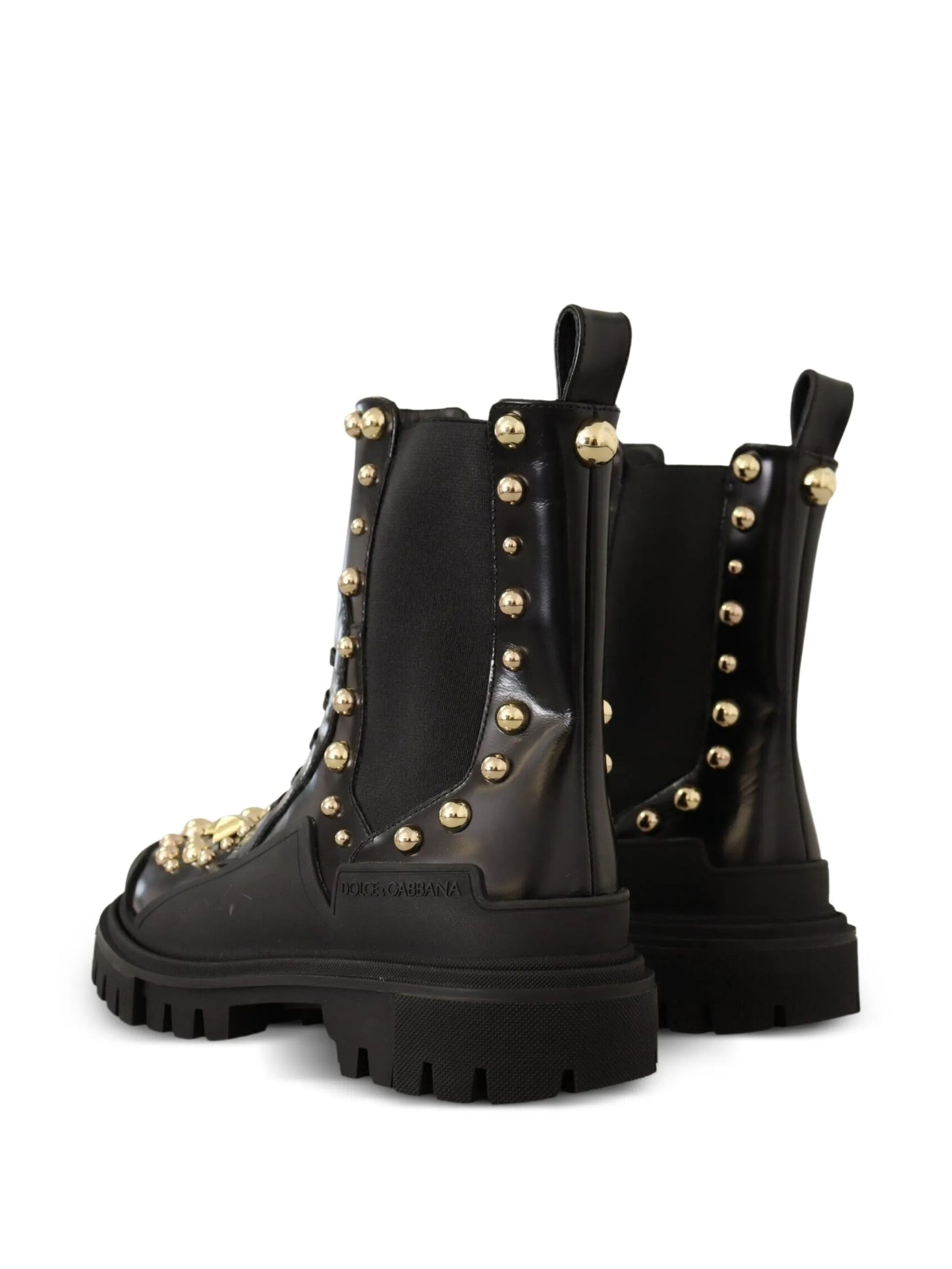 studded leather combat boots