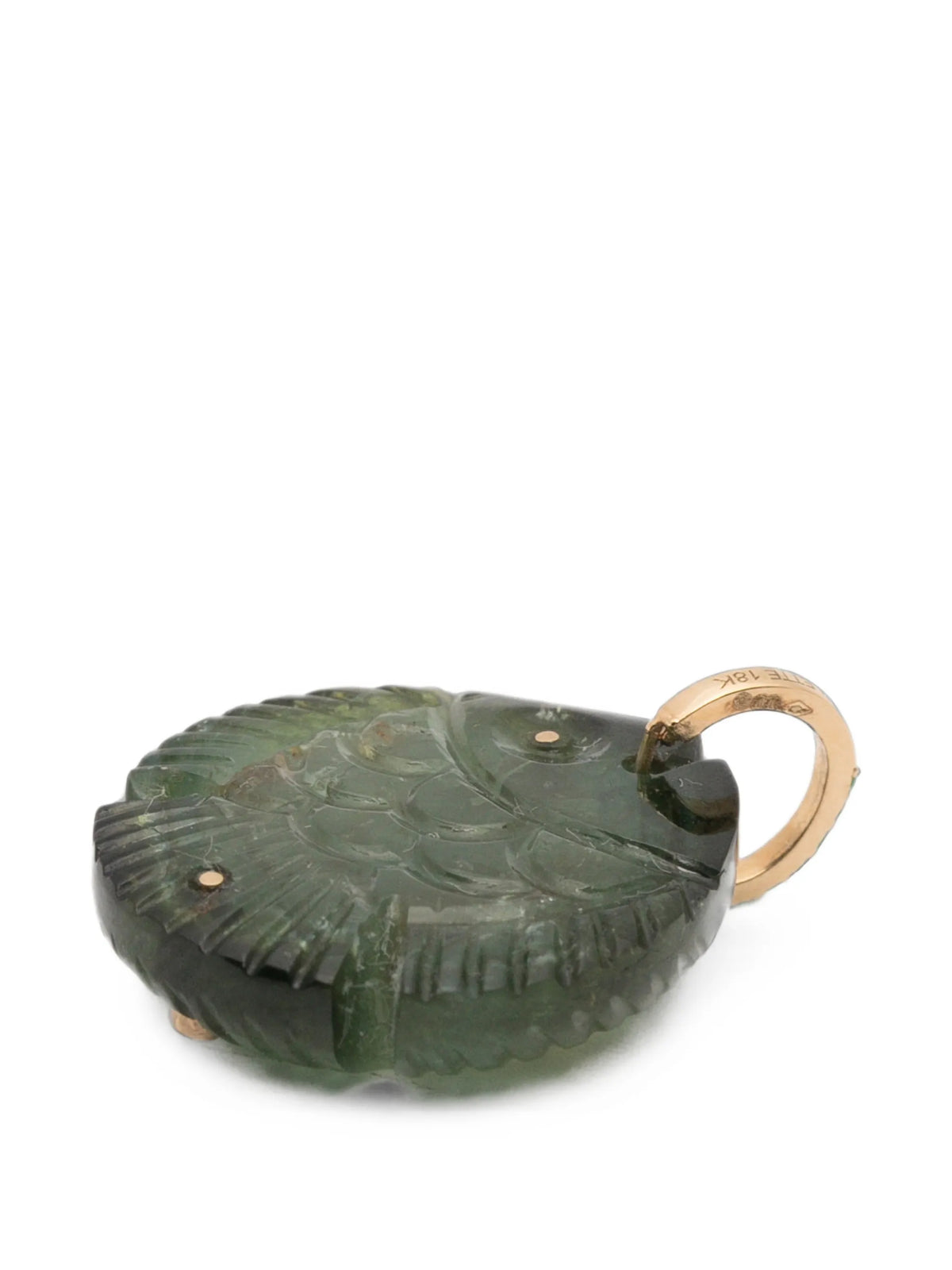 tourmaline and diamond fish pendant