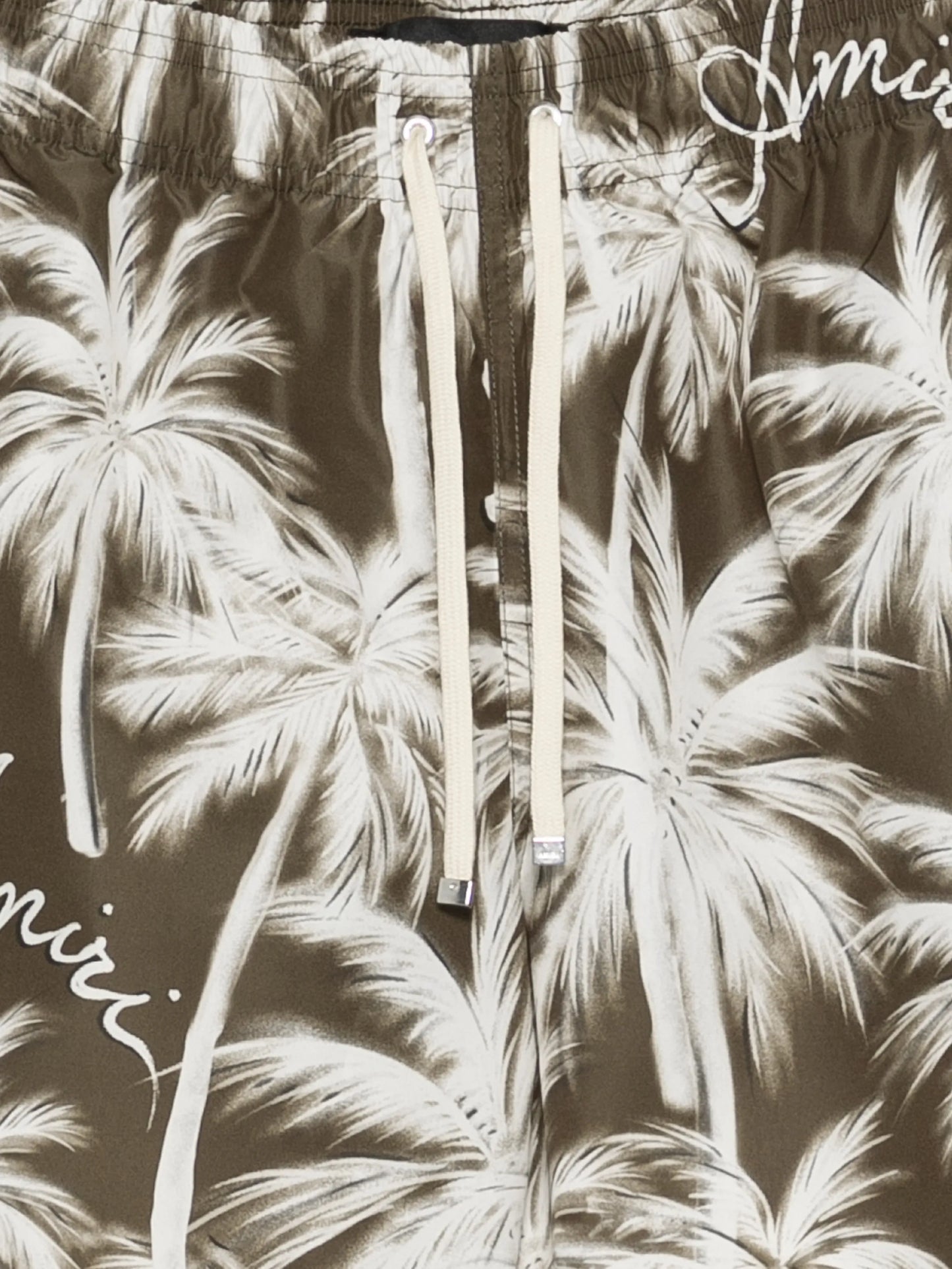 palm-print swim shorts