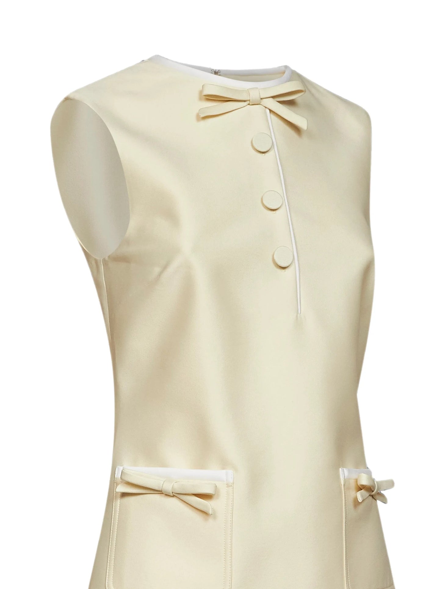 bow-detail sleeveless mini dress
