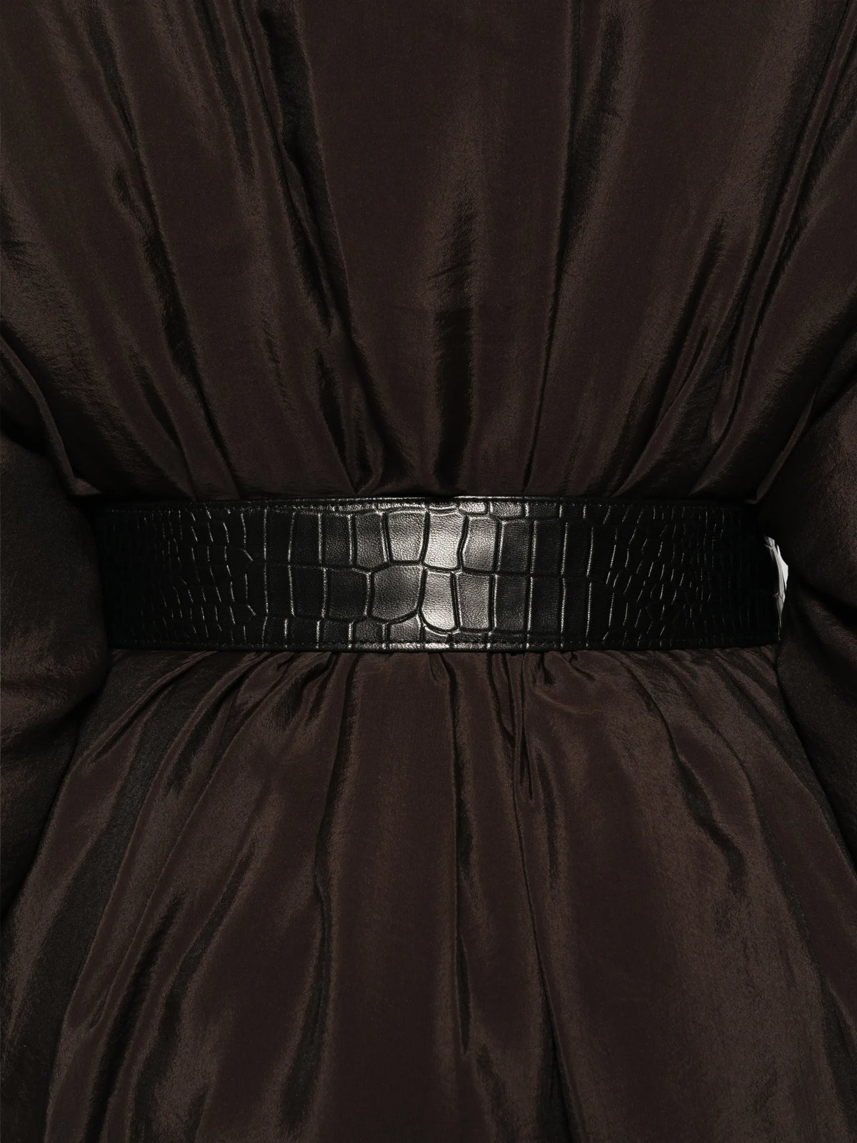 belted padded coat