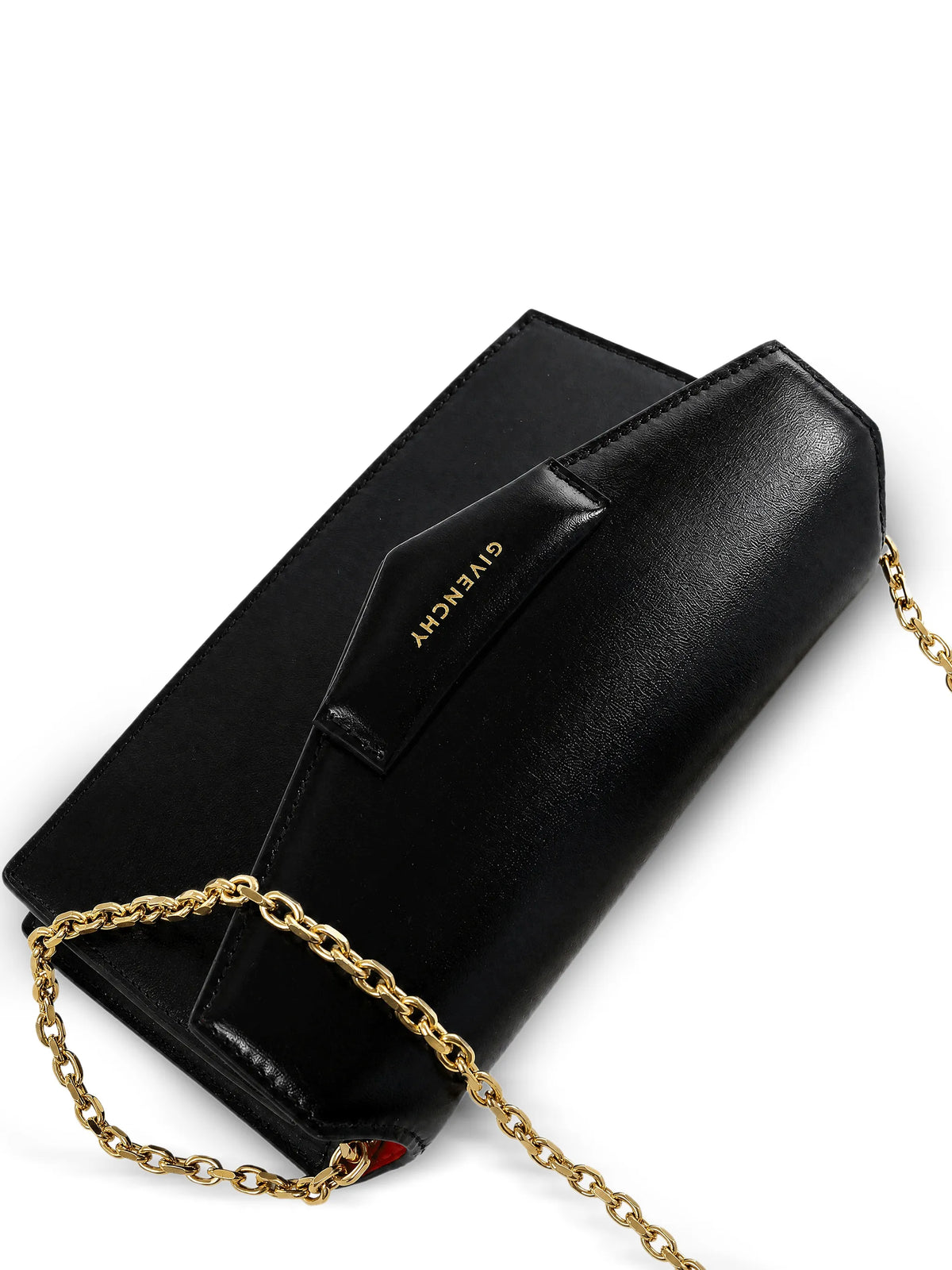 Antigona wallet on chain in Box leather