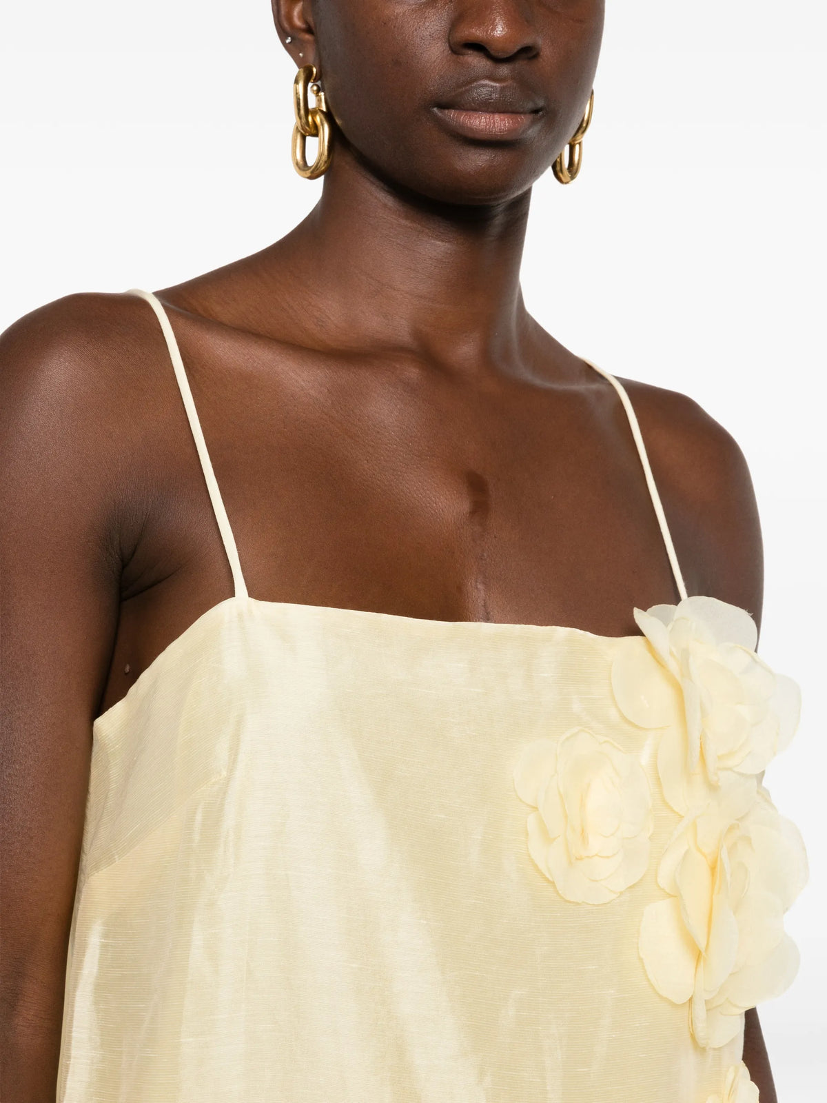 Cloudscape floral-appliqué blouse
