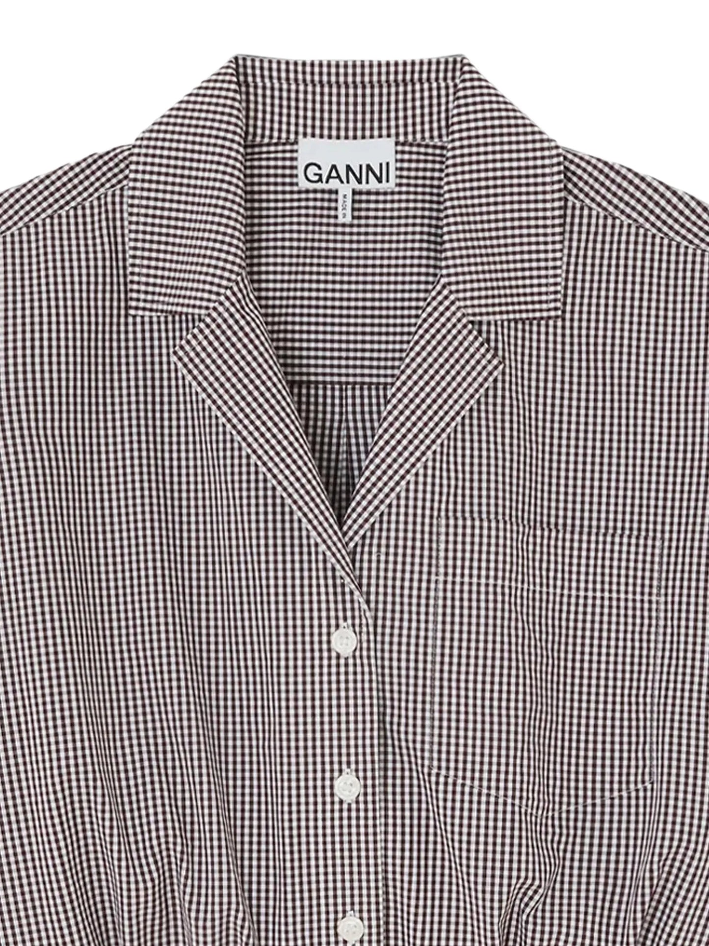 check cropped shirt