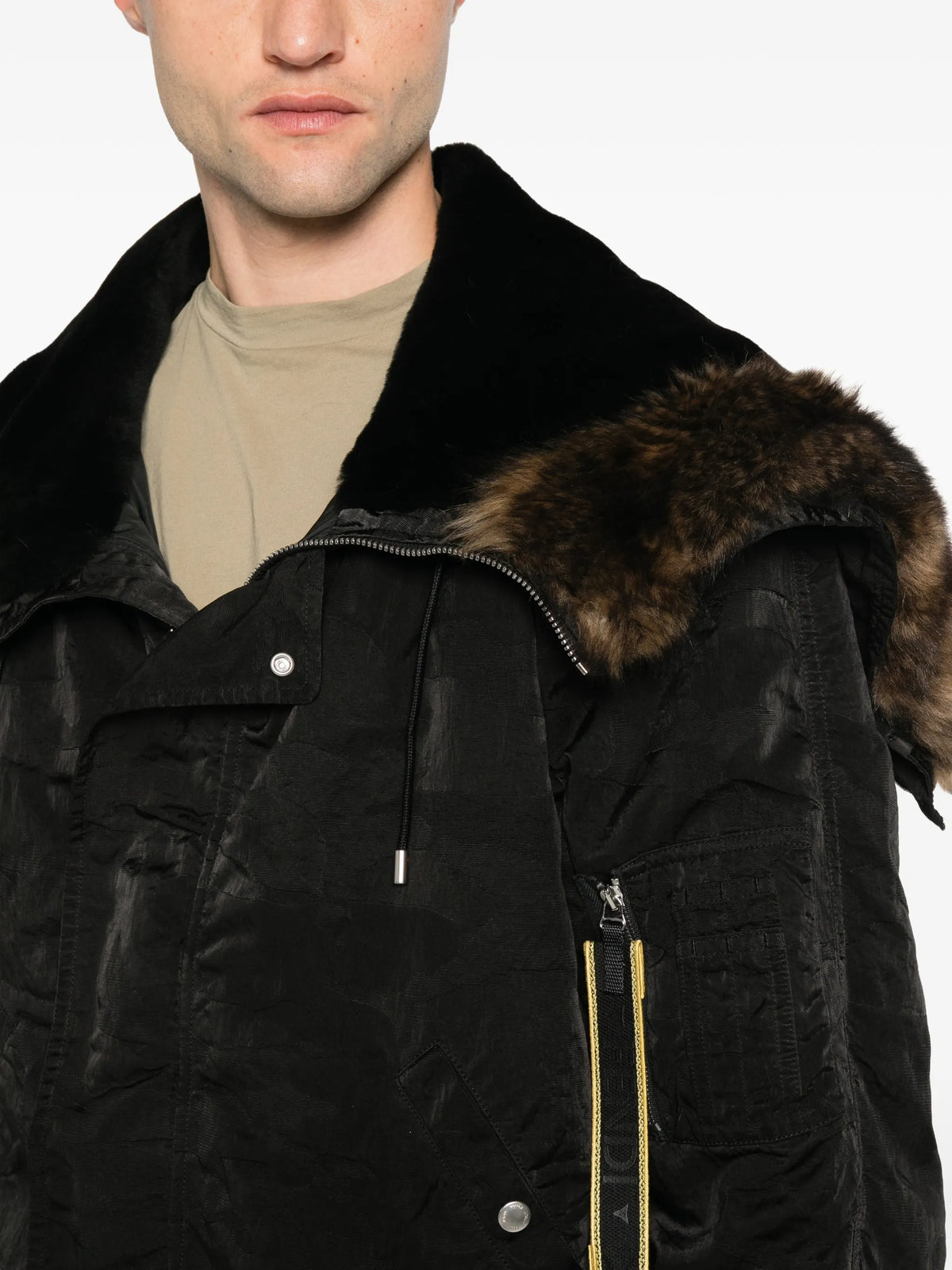 fur-trim padded jacket