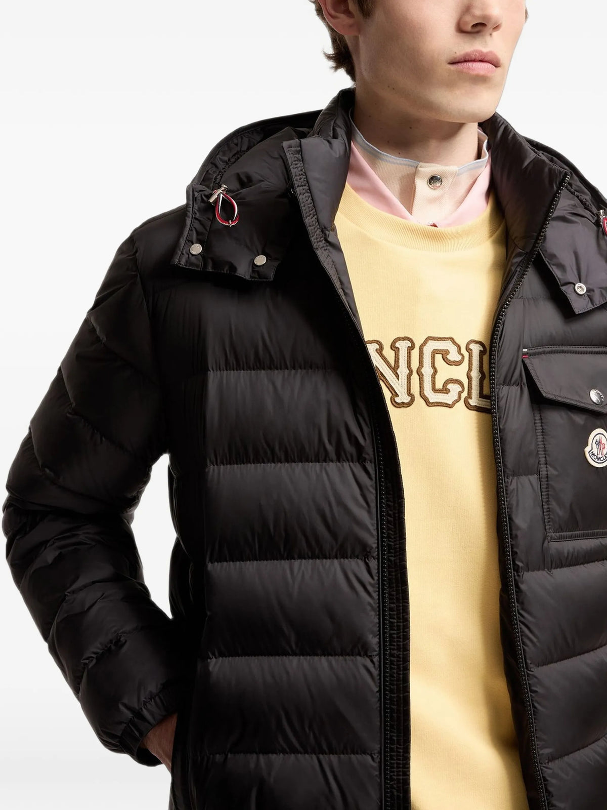 Verith hooded short down jacket