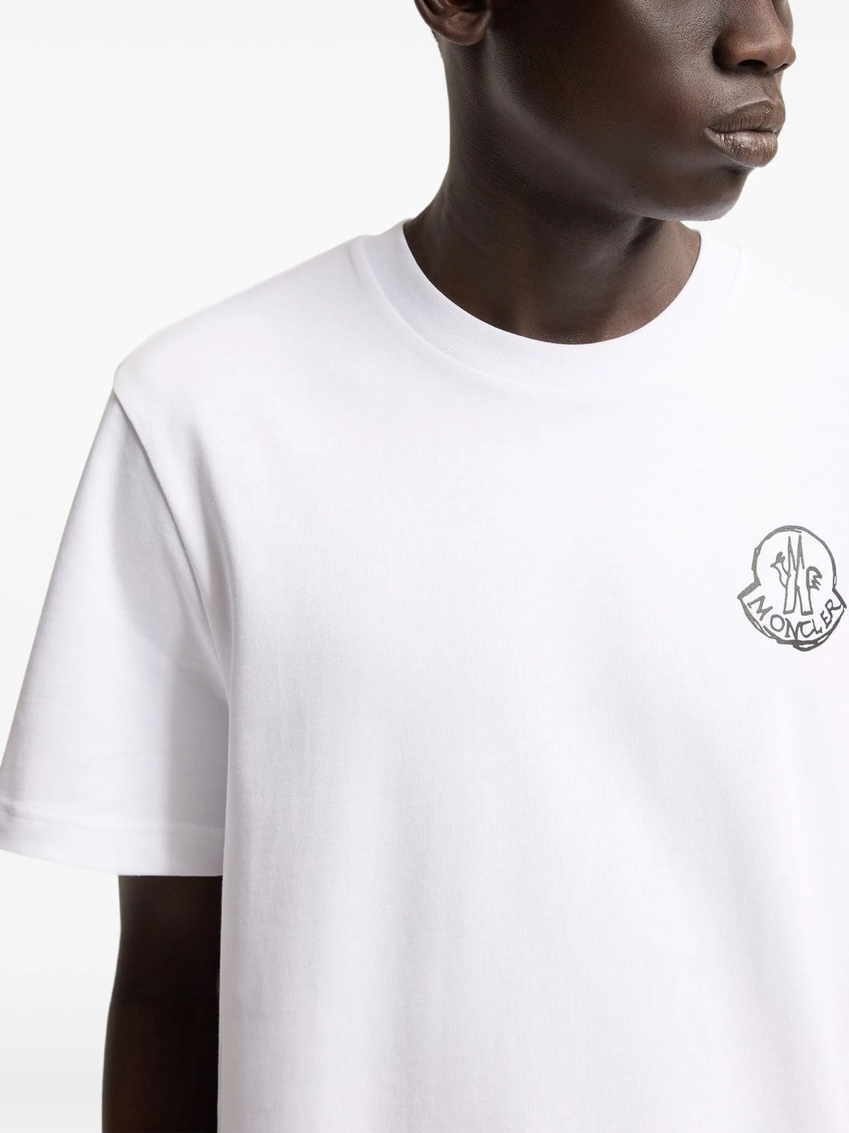 cotton jersey logo patch T-shirt