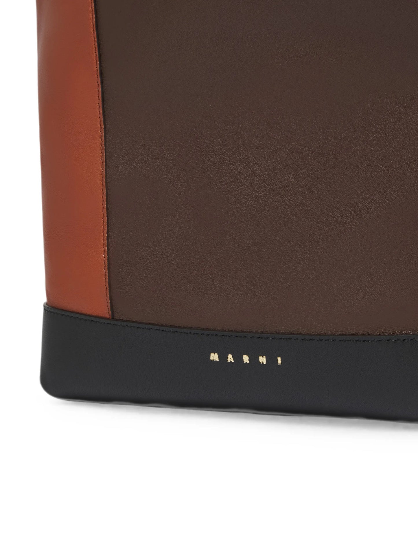 light brown, dark brown and black leather Pod 2.0 bag