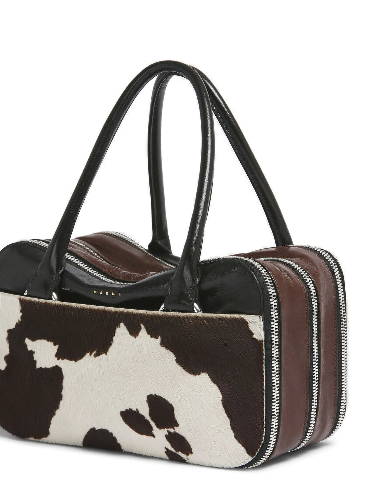 cow-print leather small Boxyne bag