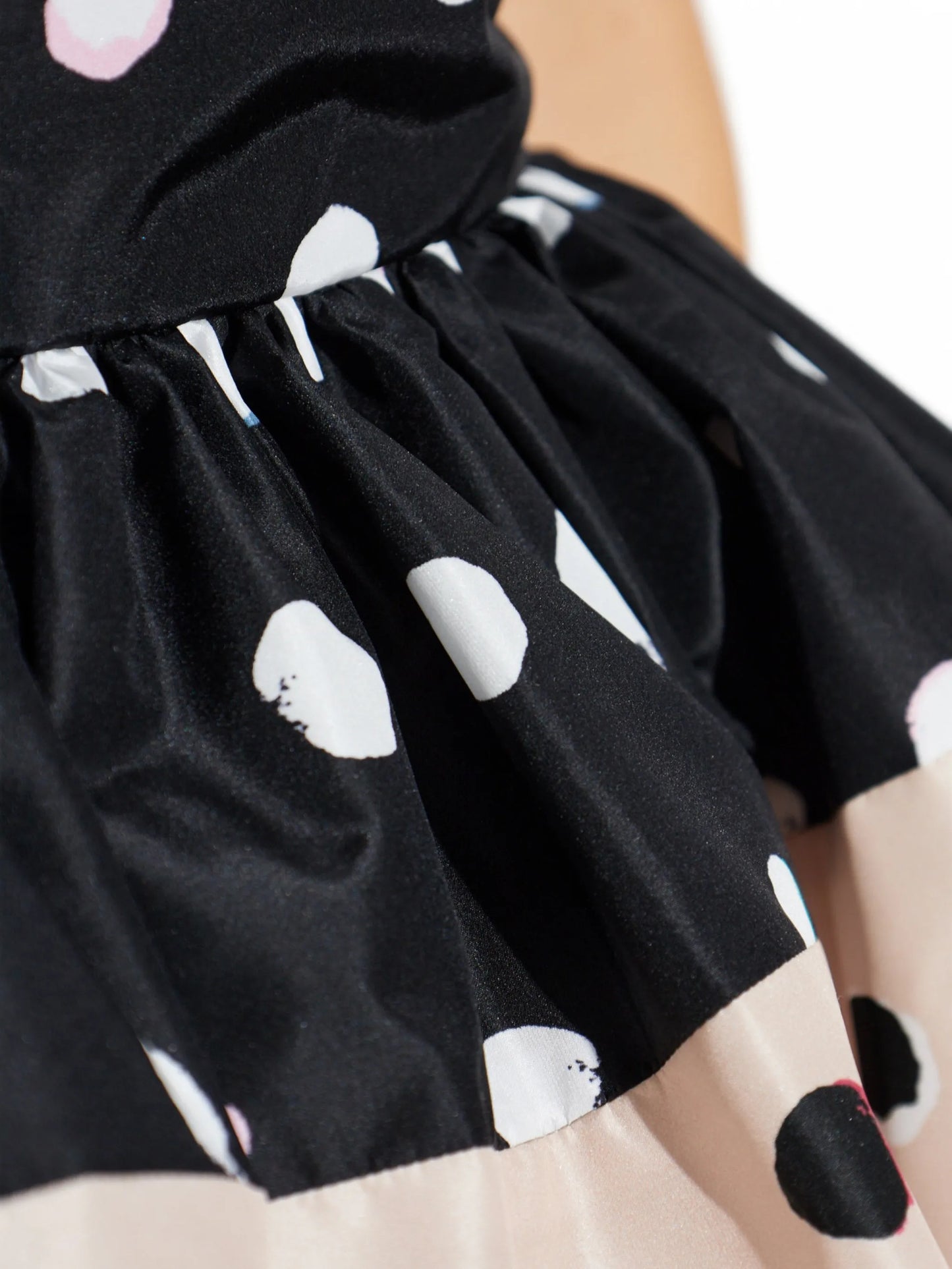 polka-dot mini dress