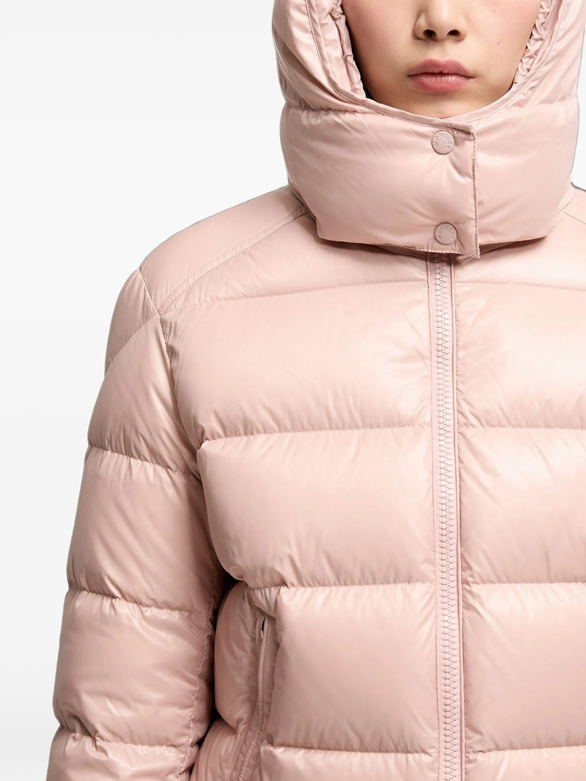 Maire hooded short down jacket