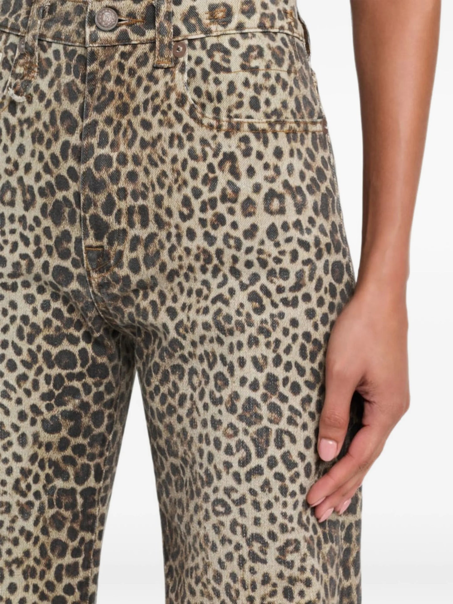 leopard-print Jane jeans