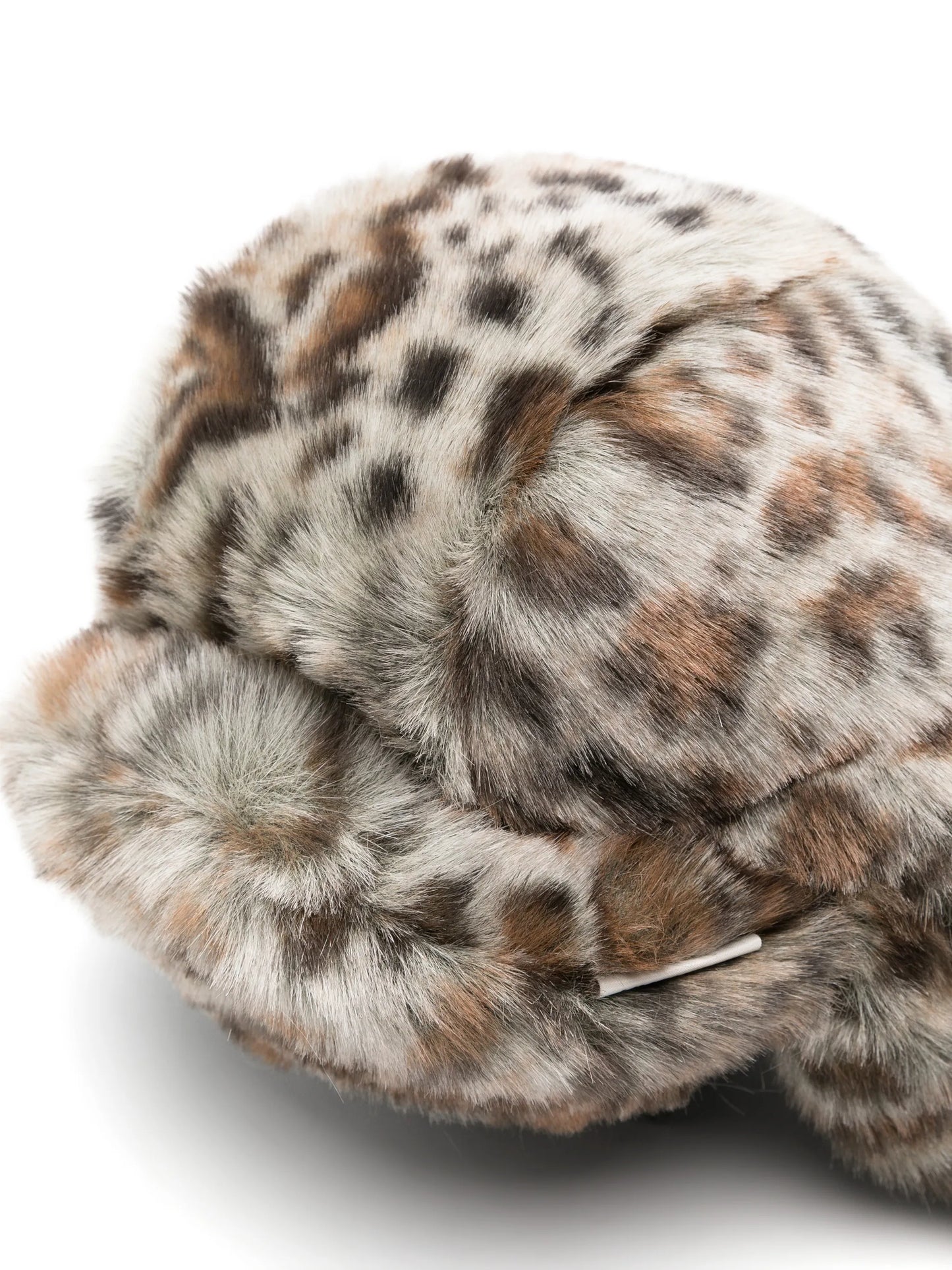 leopard-print trapper hat